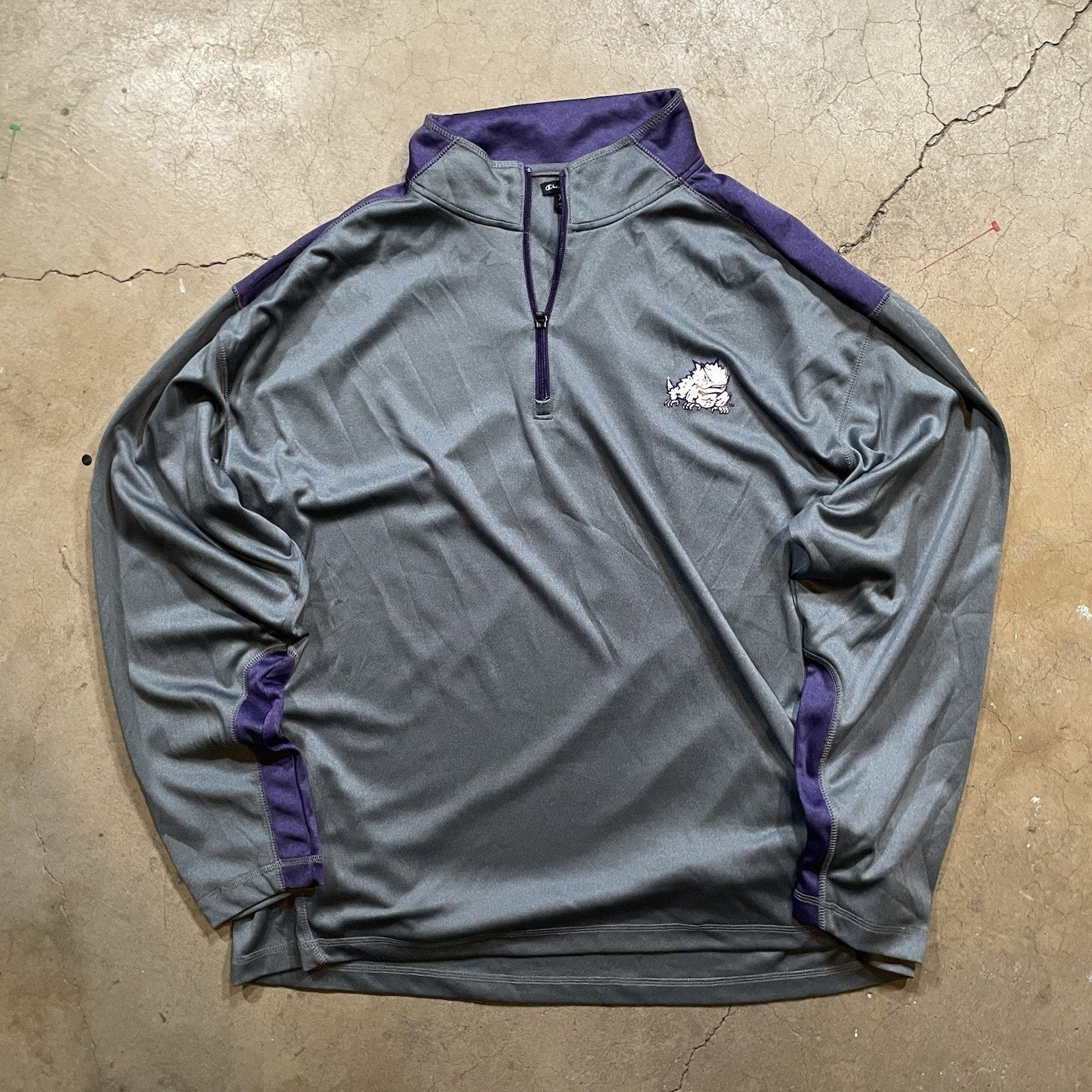 Nike TCU Horned Frogs Full Zip Up Mesh Lined GREY Jacket Adult Size XXL