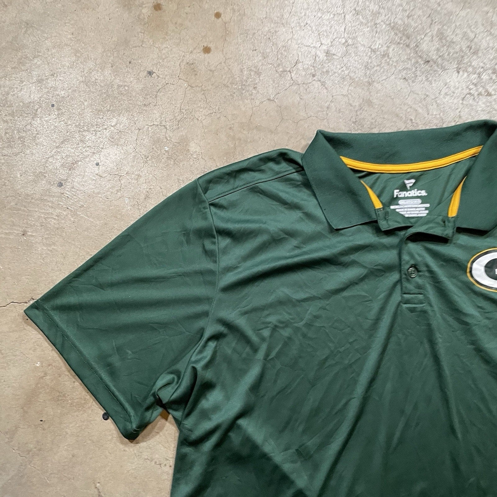 Green Bay Packers Fanatics Polo Size 3XL Green - Good Condition