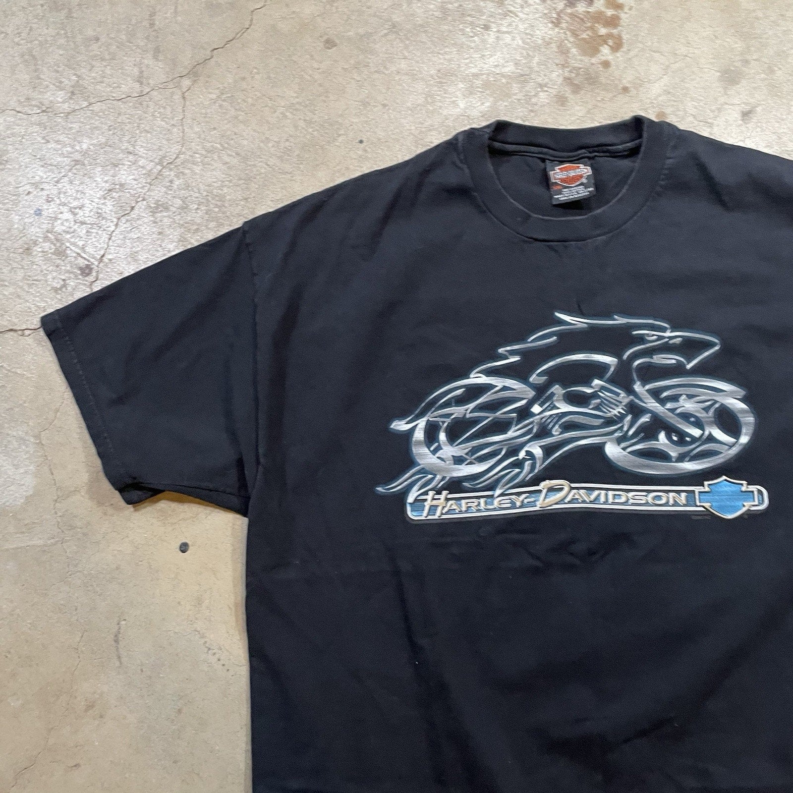 Vintage Harley-Davidson T-Shirt Mens M Black Biker Fort Wayne