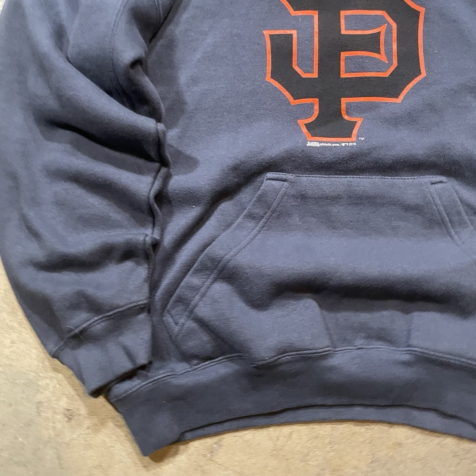 San Francisco Giants 2015 Stitches Pullover Men's Hoodie Grey Large