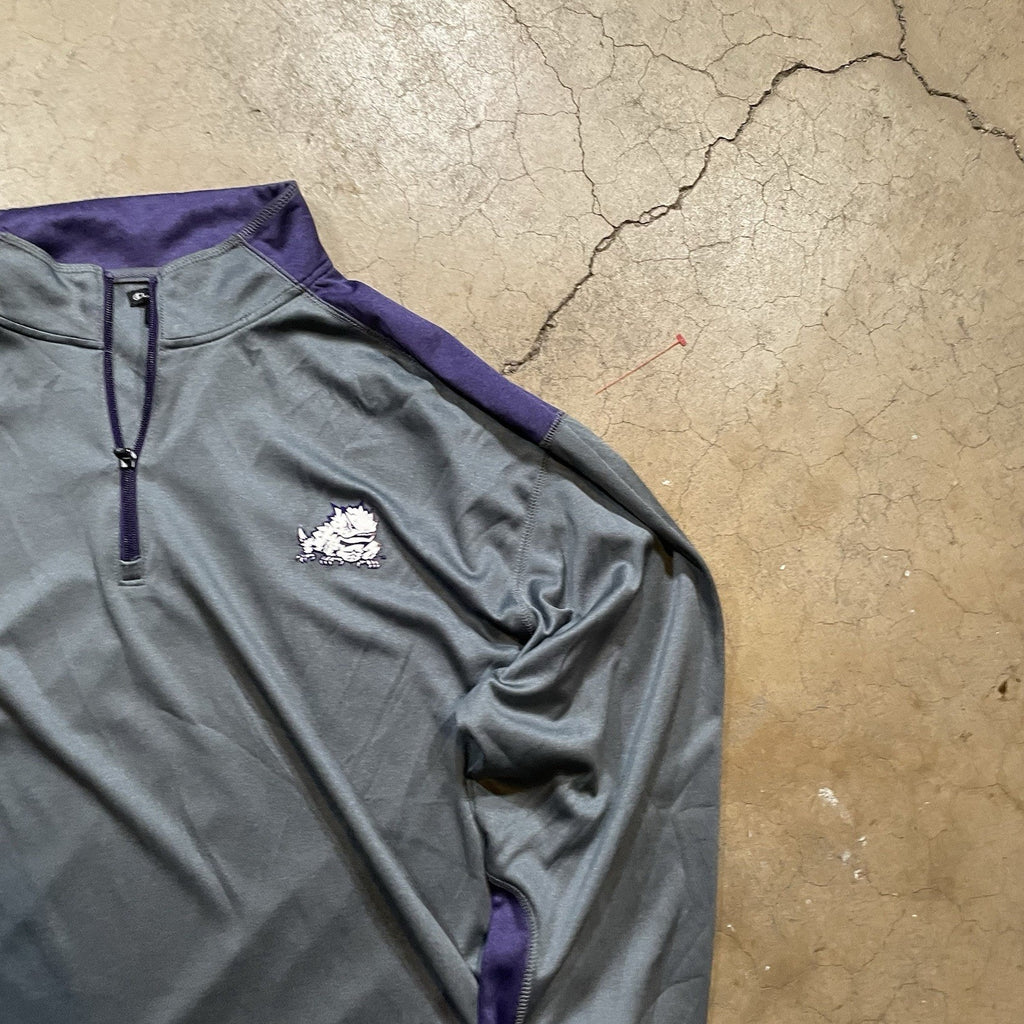 Nike TCU Horned Frogs Full Zip Up Mesh Lined GREY Jacket Adult Size XXL