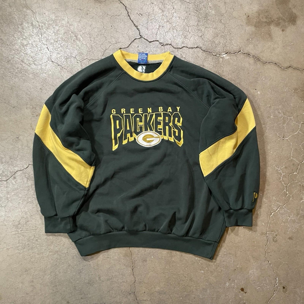 Vintage Green Bay Packers Sweatshirt Large Green Crewneck