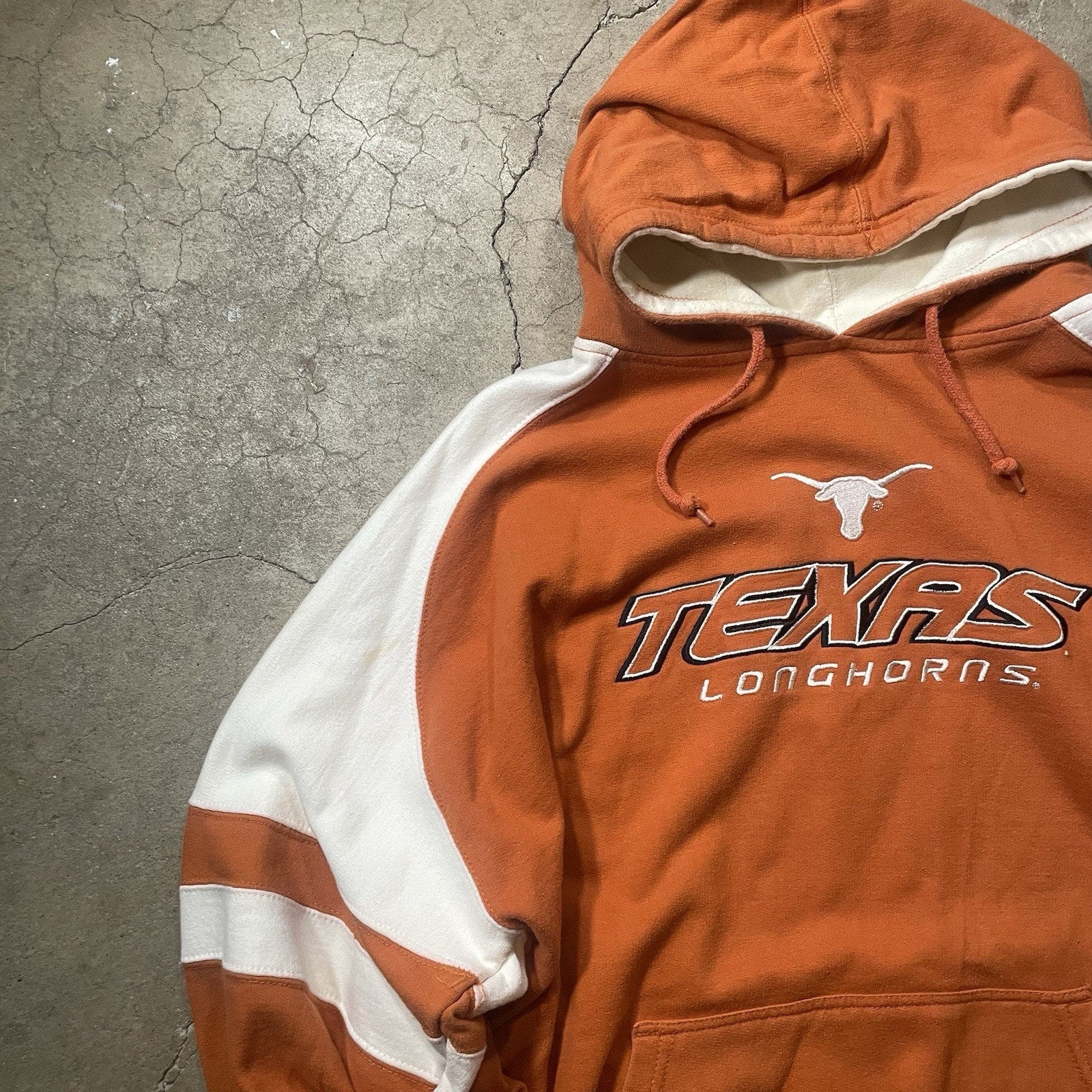 Orange and White Texas Longhorns NCAA Hoodie Large
