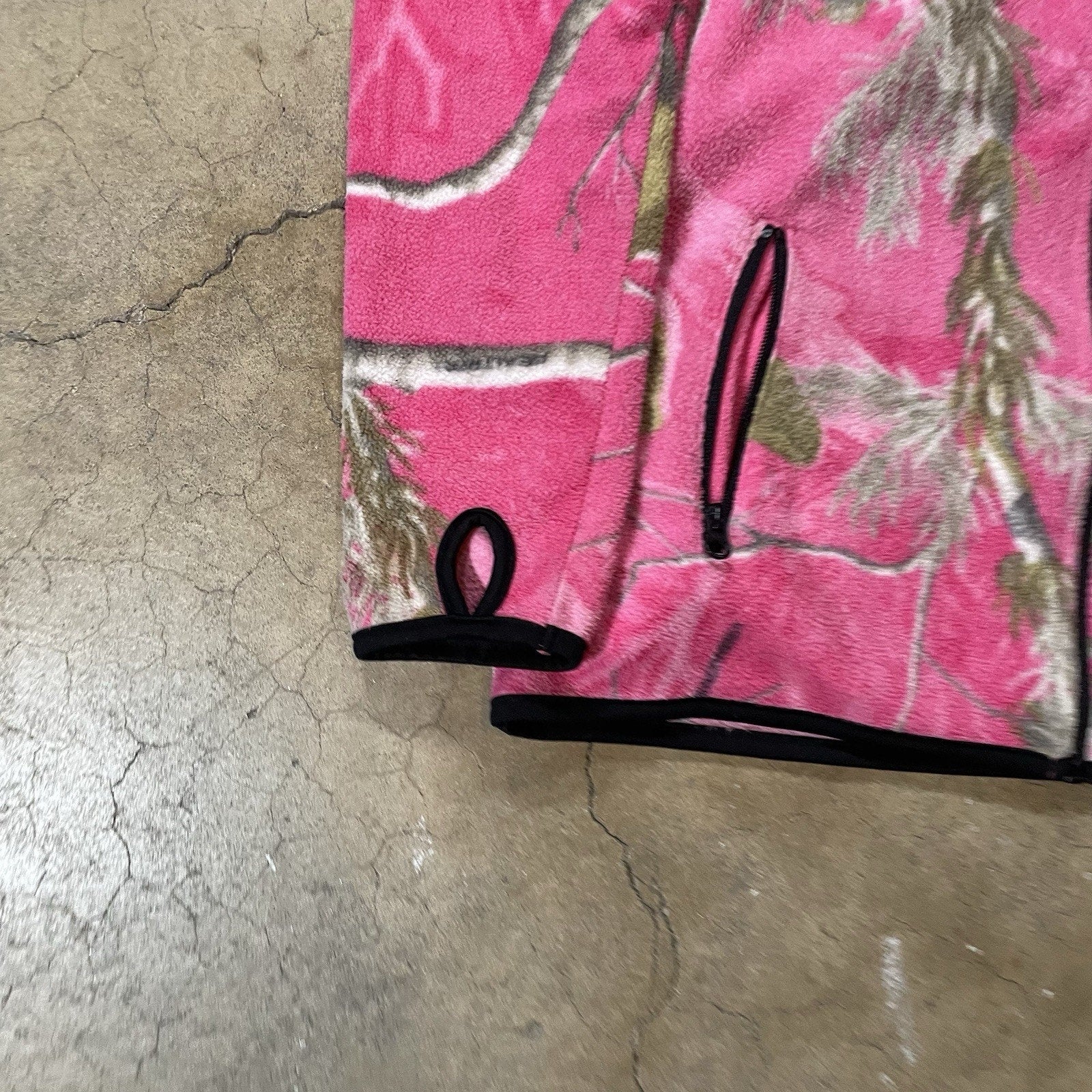 Realtree Women's Pink Camo Zip Fleece Jacket Coat Realtree Small
