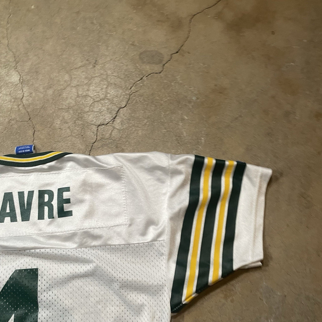 Vintage Champion Brett Favre Jersey Youth L NFL 90s Green Bay Packers USA