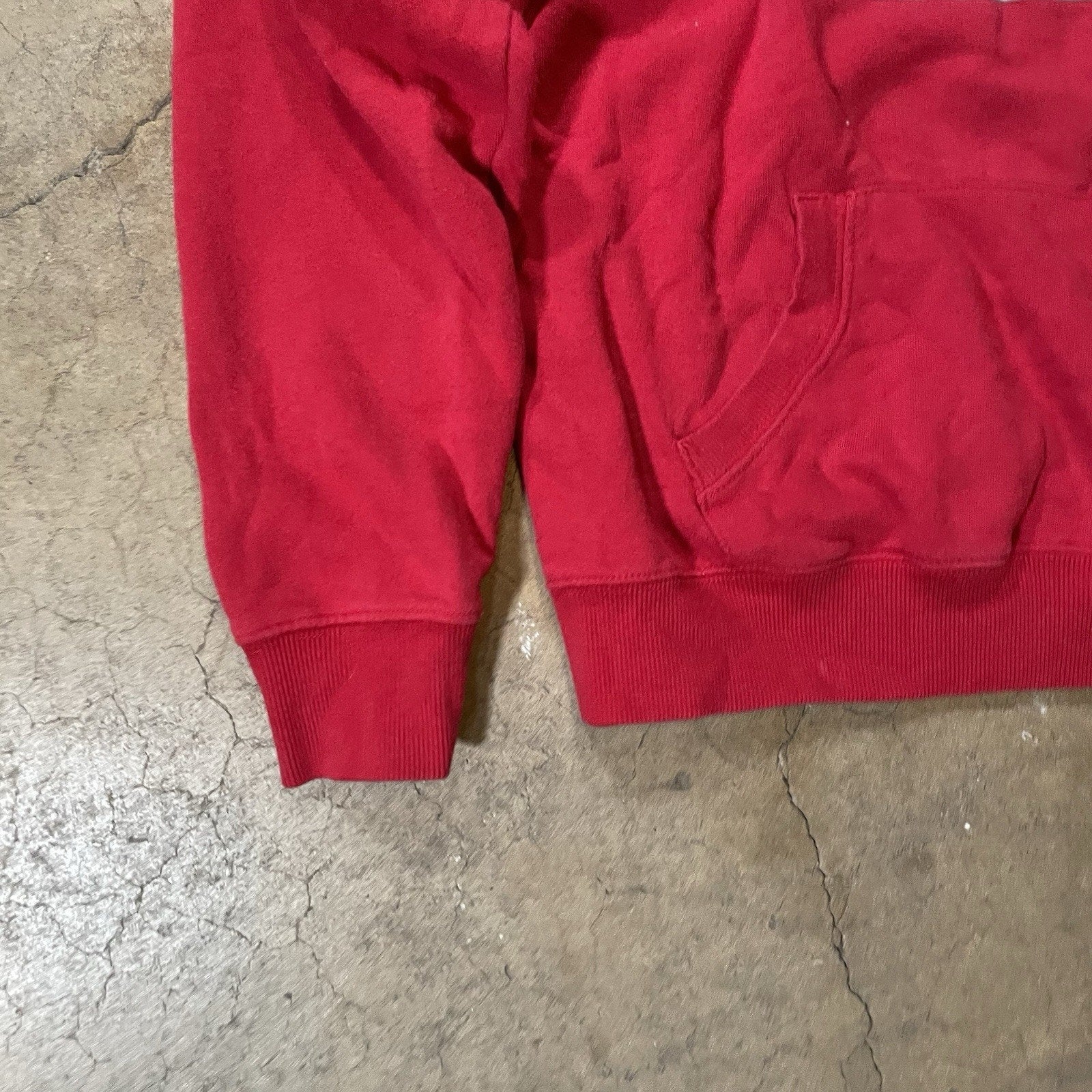 NIU Northern Illinois Huskies Hoodie Red Big Logo Pullover- Large