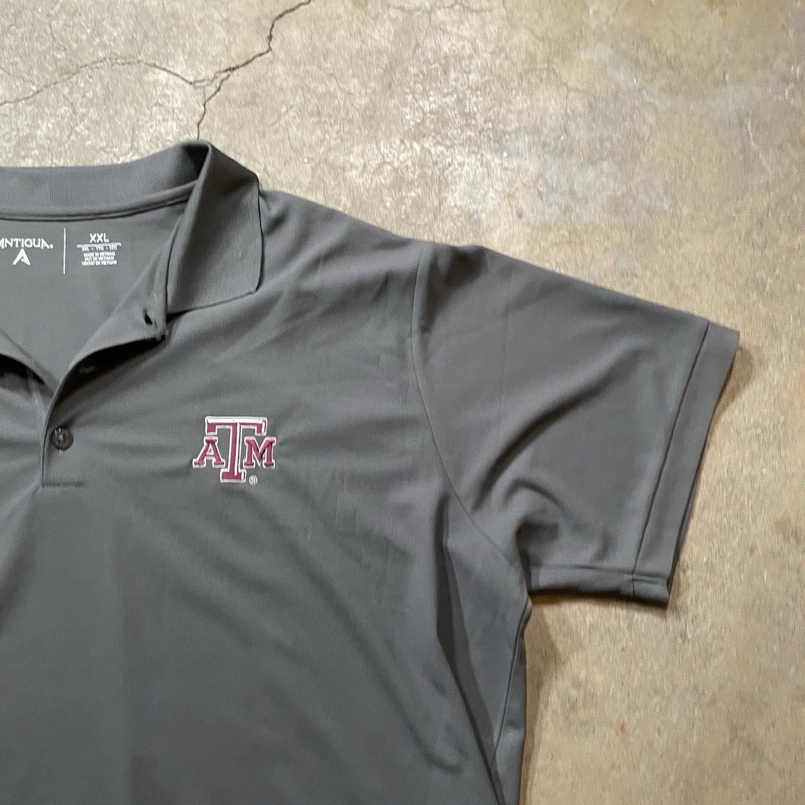 Texas A&M Men’s Antigua College Polo Short Sleeve Size XXL