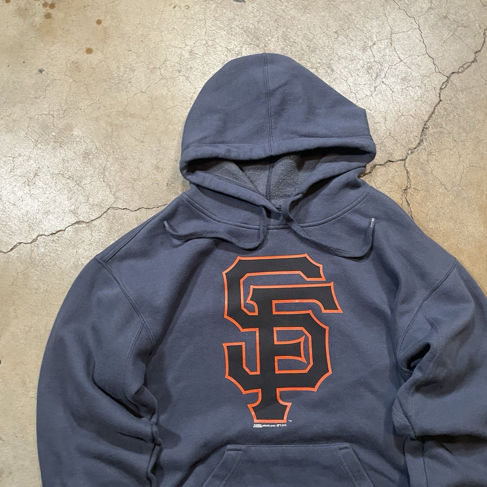San Francisco Giants 2015 Stitches Pullover Men's Hoodie Grey Large