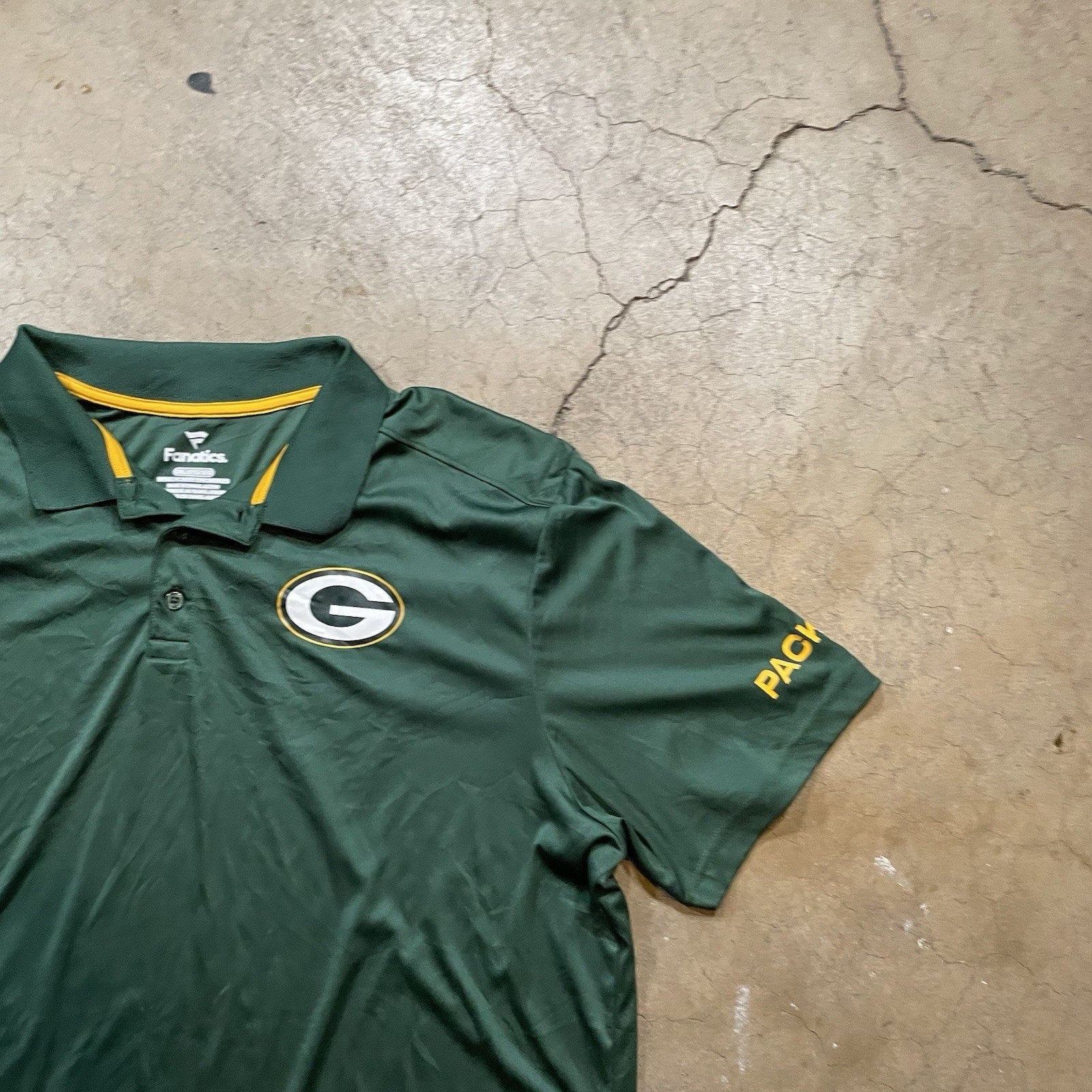 Green Bay Packers Fanatics Polo Size 3XL Green - Good Condition