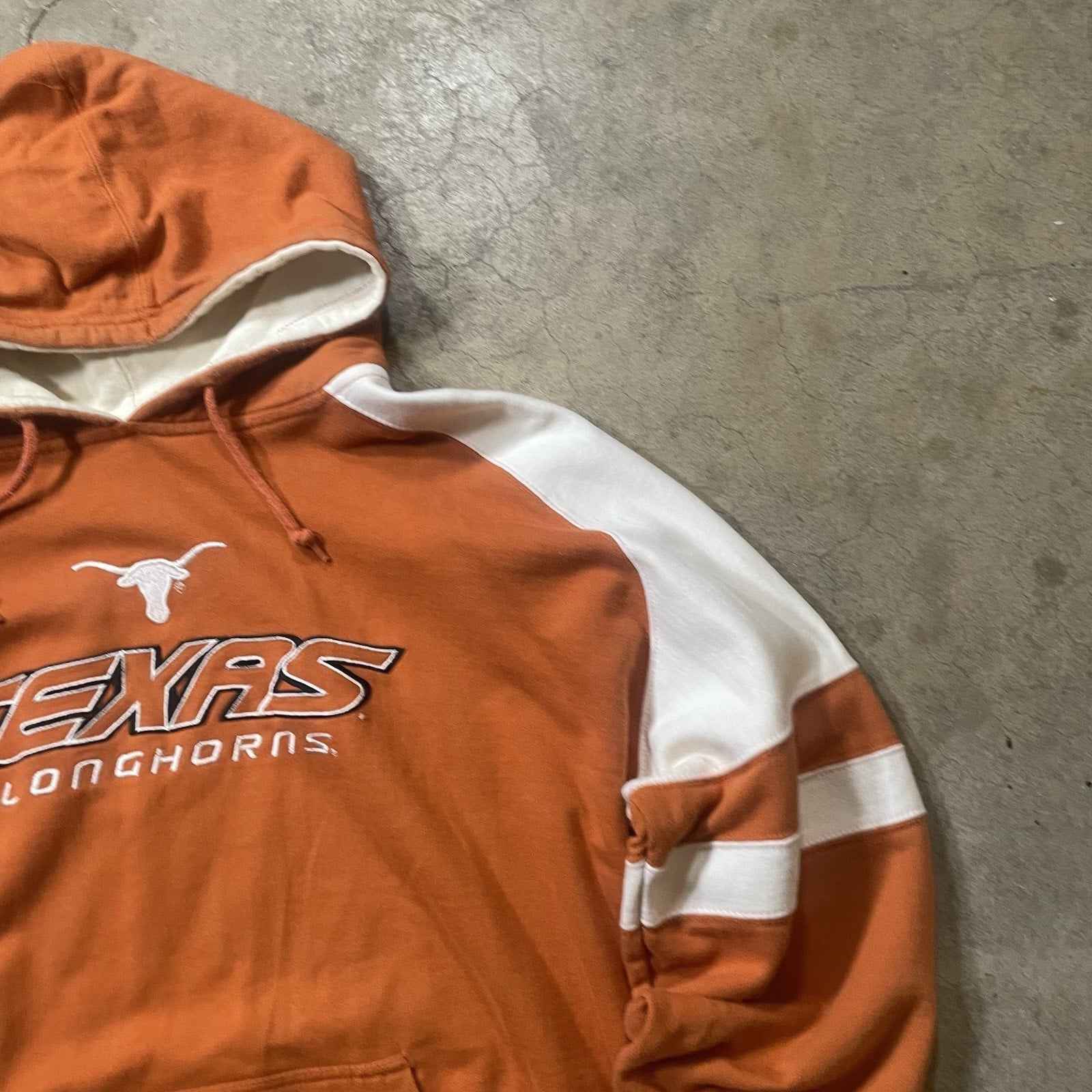 Orange and White Texas Longhorns NCAA Hoodie Large