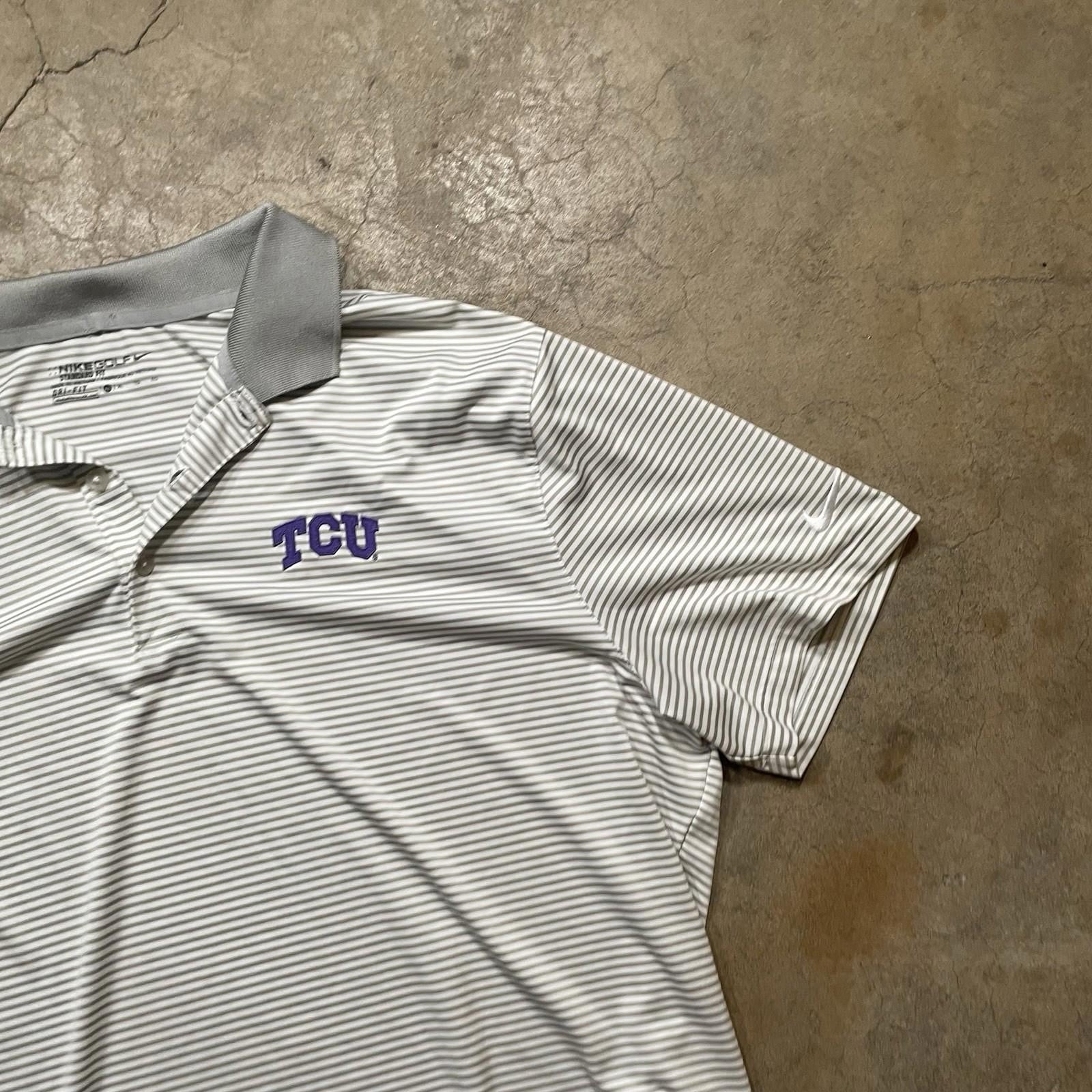 Men's Nike TCU Horned Frogs Short Sleeve Polo Shirt Sz XL