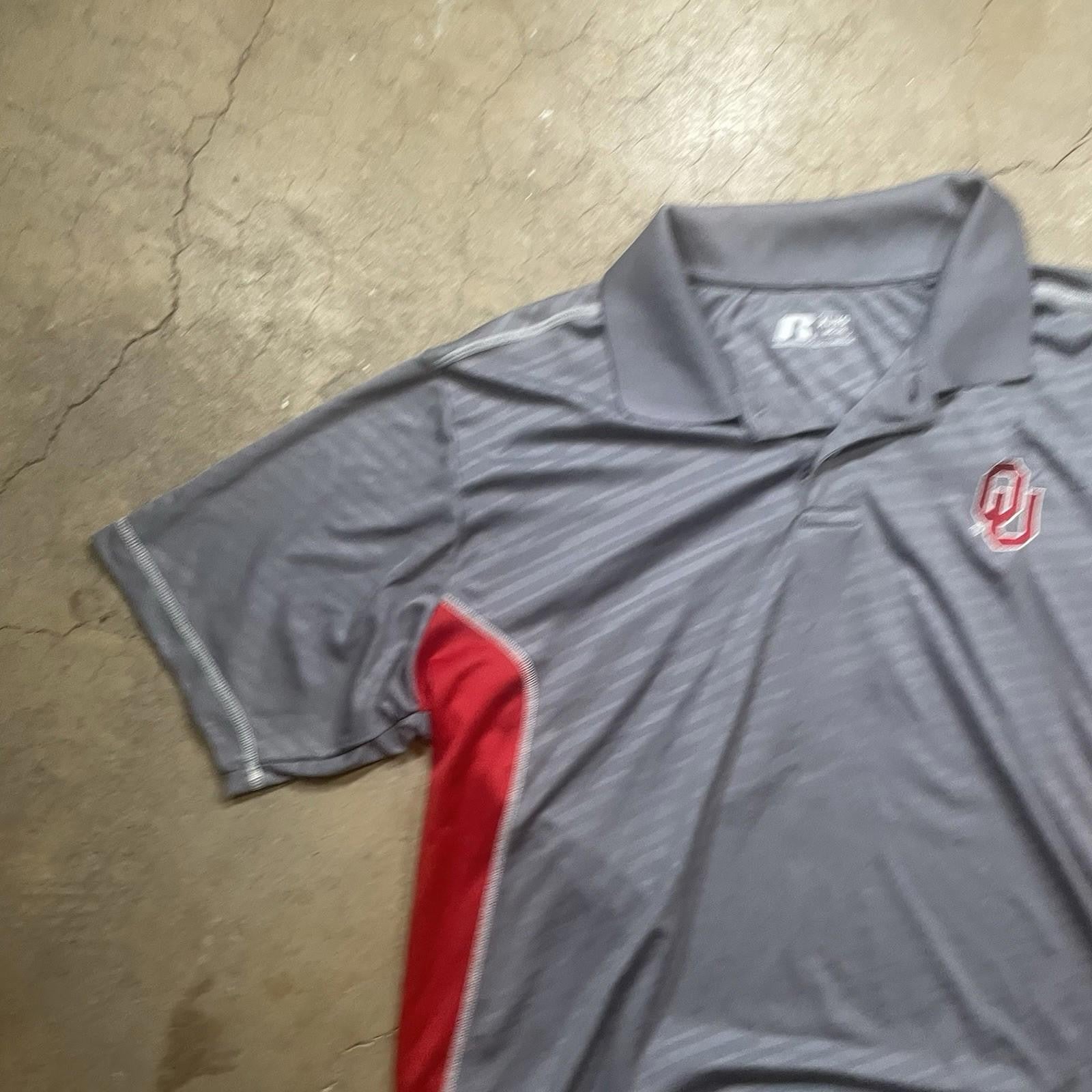 Oklahoma Sooners Shirt Mens Large Red NCAA College Polo