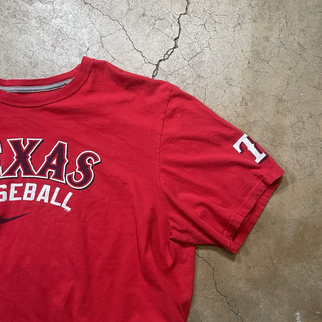 Nike Texas Rangers Baseball - Red T-Shirt - Men's 2XL - Casual, Graphics -