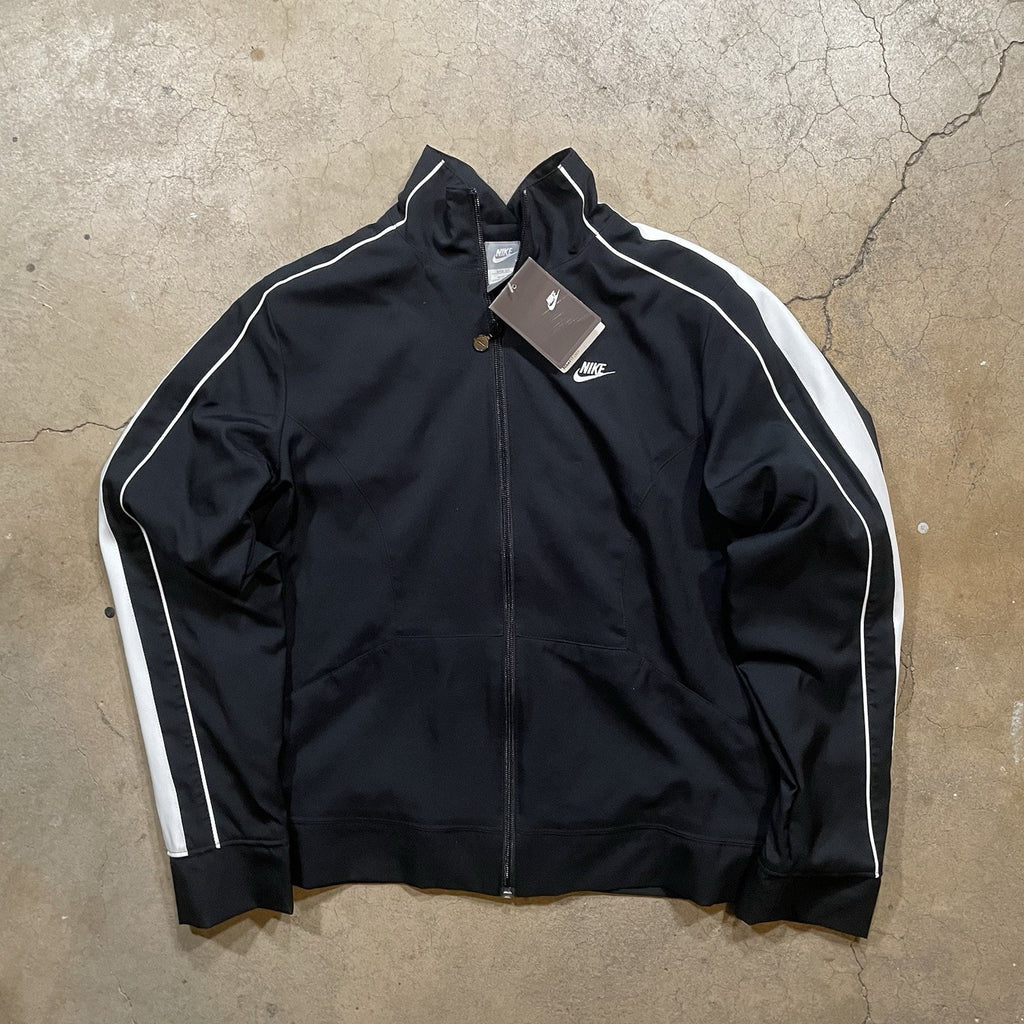 Nike Mens M Long Black Full Zip Athletic Jacket Track Jacket NWT