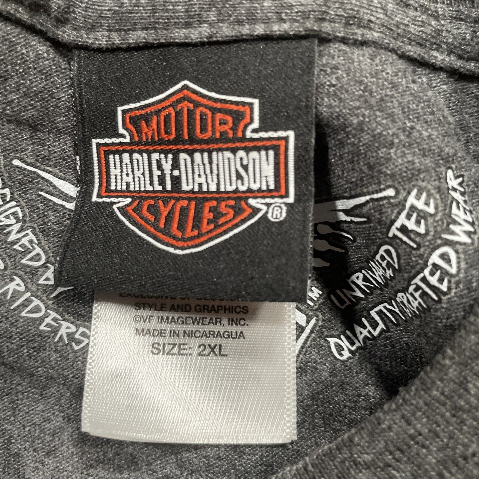 Harley Davidson T-Shirt 2XL Biker 2 Sided