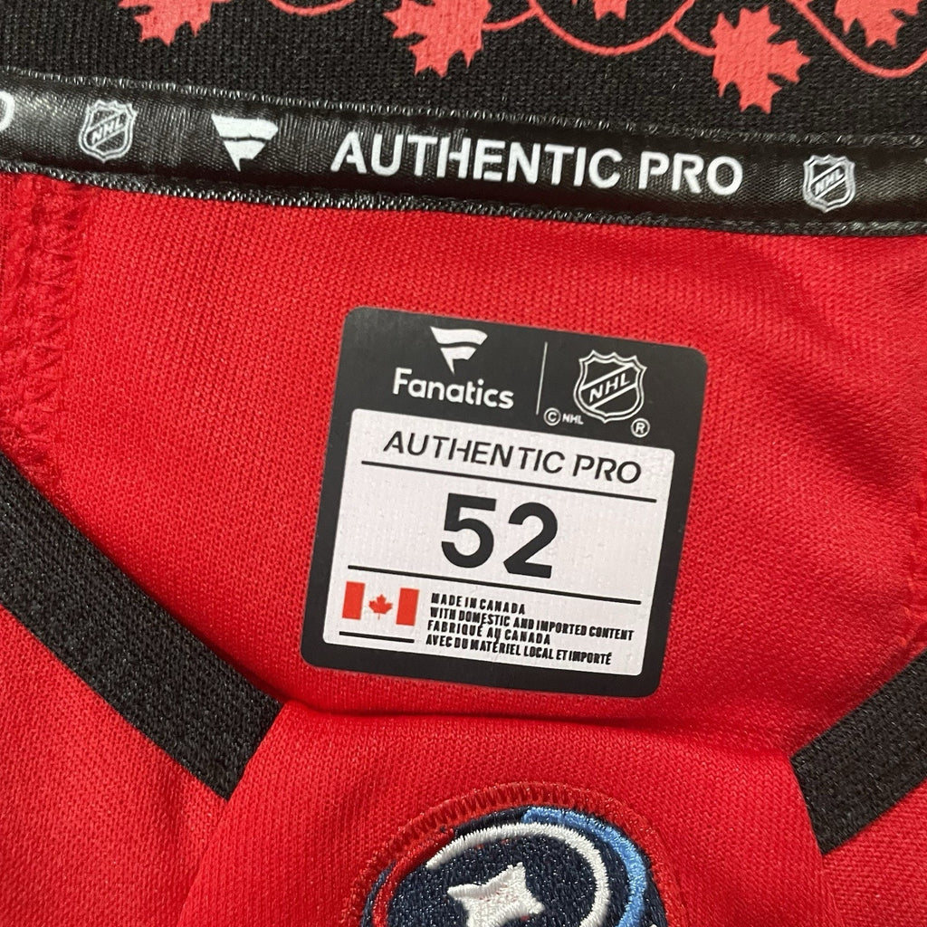 Cale Makar Team Canada 4 Nations Fanatics Jersey Red 2025 - Size Medium (52)