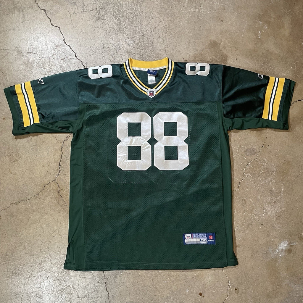 Jermichael Finley #88 GREEN BAY PACKERS Mens Sz 50 NFL Sewn On-Field Reebok Jrsy
