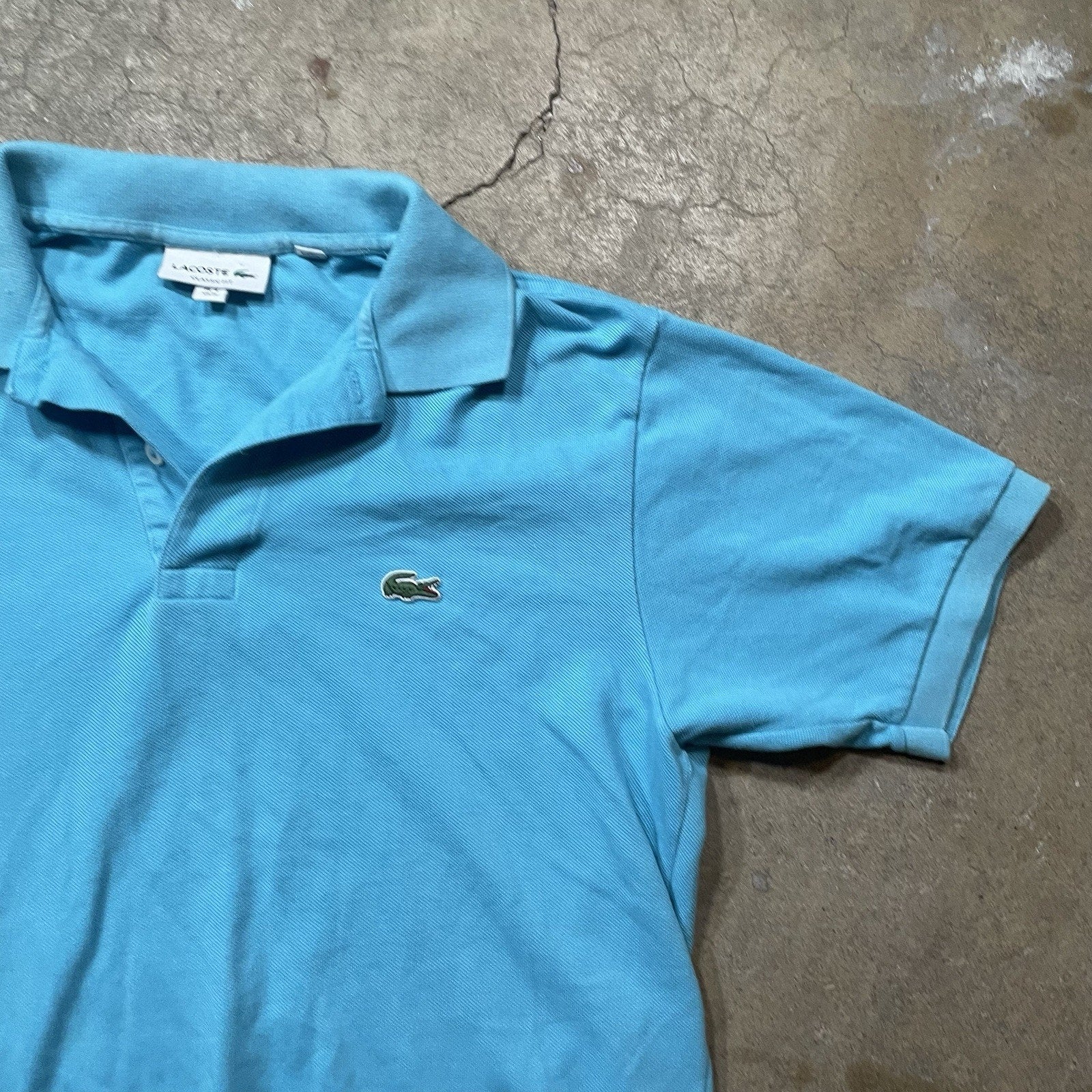 Lacoste Polo Shirt Mens M Blue Tennis Sports Golf Rugby