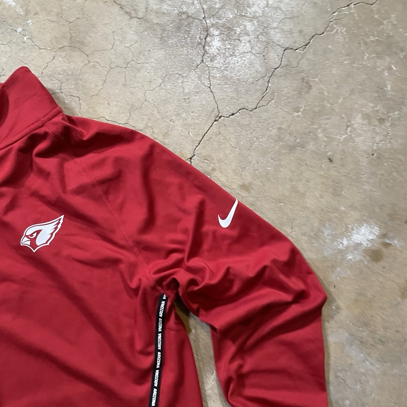 Arizona Cardinals Nike Fleece Mens Large 1/4 Zip Red NFL Pullover