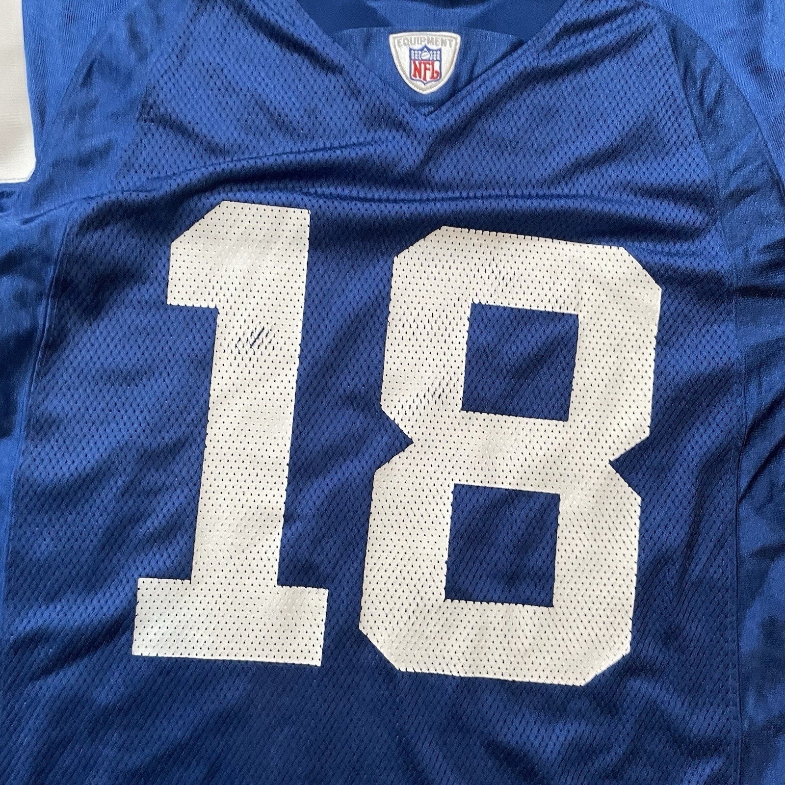 Reebok On Field Peyton Manning NFL Jersey Mens S Blue Indianapolis Colts