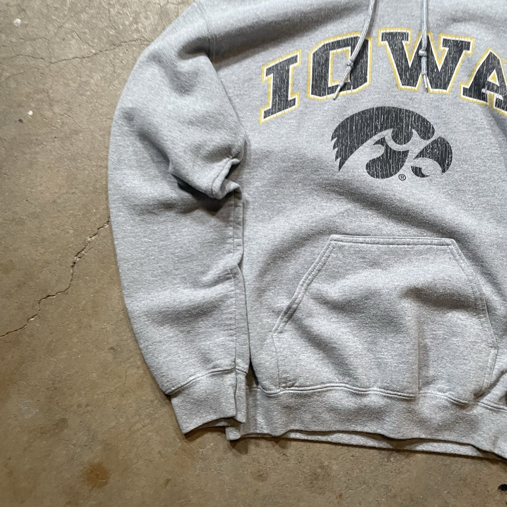 Vintage Iowa Hawkeyes Arch Logo Small Hoodie University
