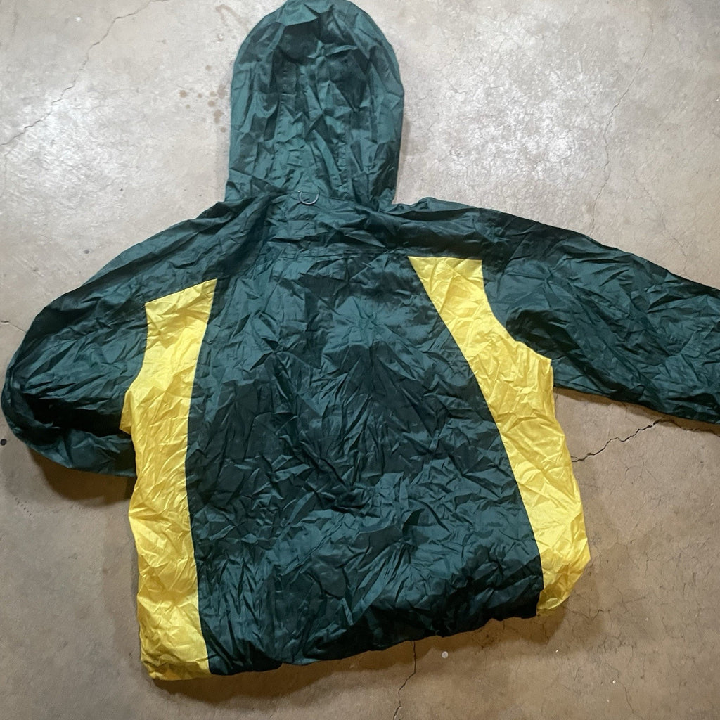 Mens XL Rain Resistant Green Full Zip Pullover Hoodie