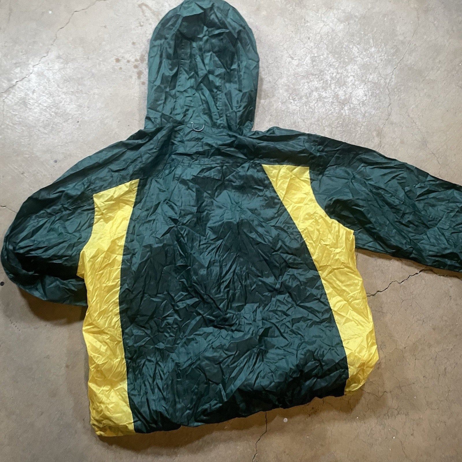 Mens XL Rain Resistant Green Full Zip Pullover Hoodie