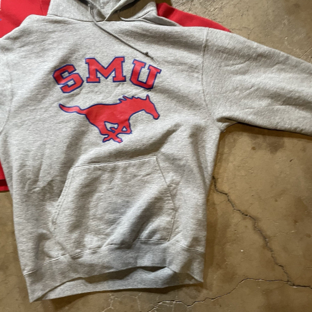 DUO SMU Mustangs Hoodie Sweatshirt Pullover Long Sleeve Red Men’s M