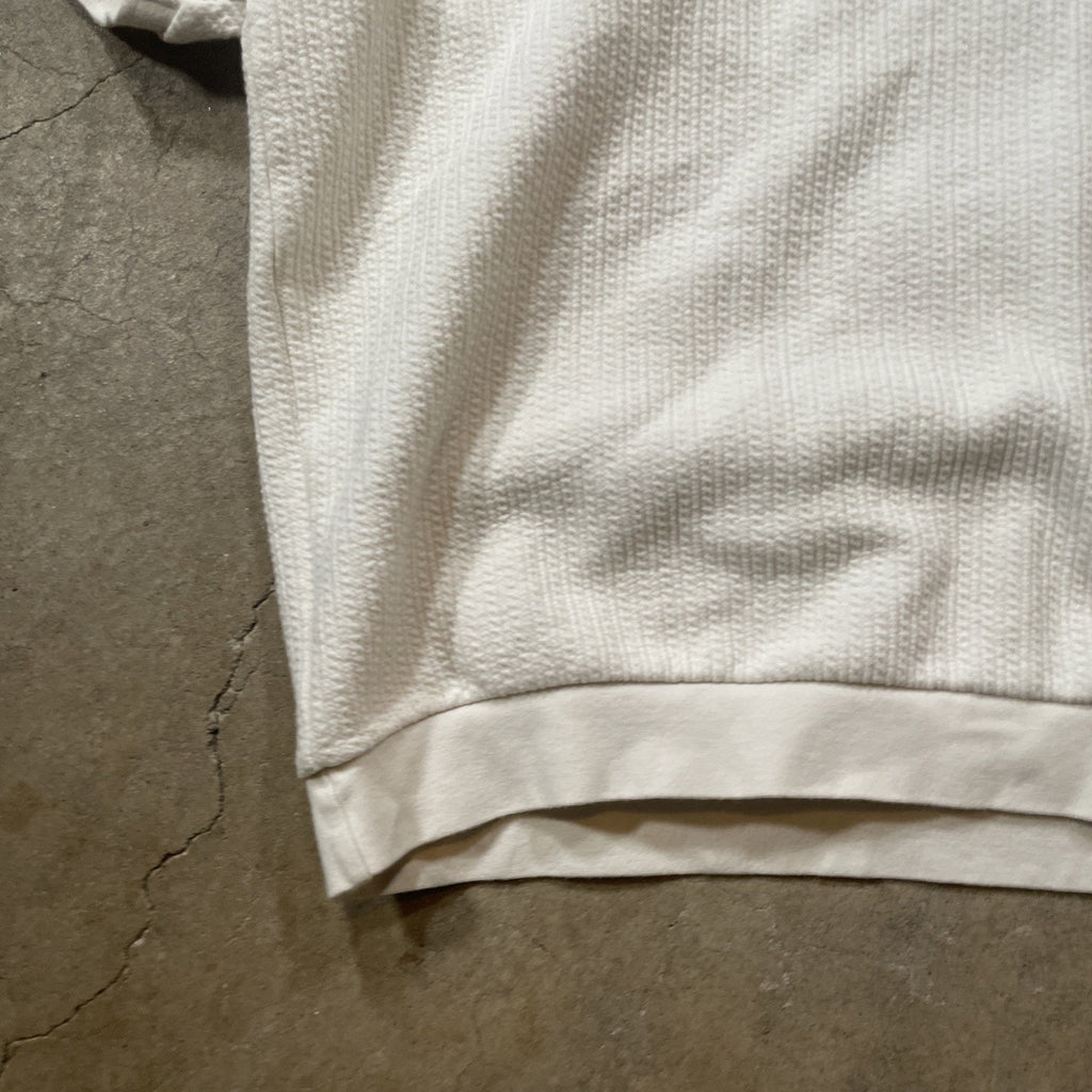 ZARA Men's XL Cream Polo Shirt Short Sleeve Collared