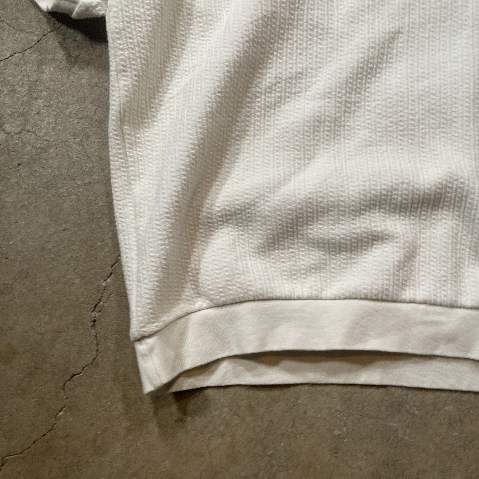 ZARA Men's XL Cream Polo Shirt Short Sleeve Collared