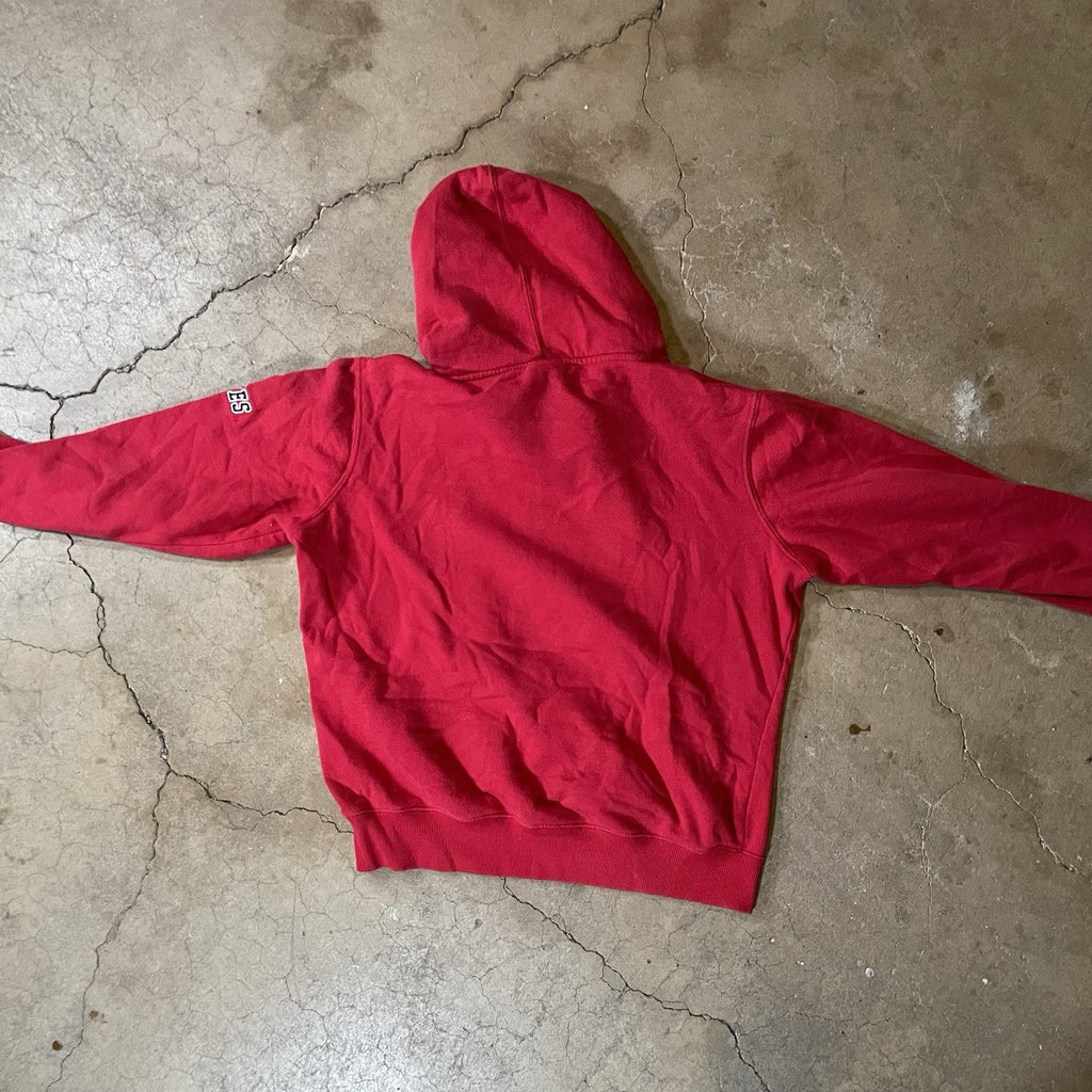 NIU Northern Illinois Huskies Hoodie Red Big Logo Pullover- Large