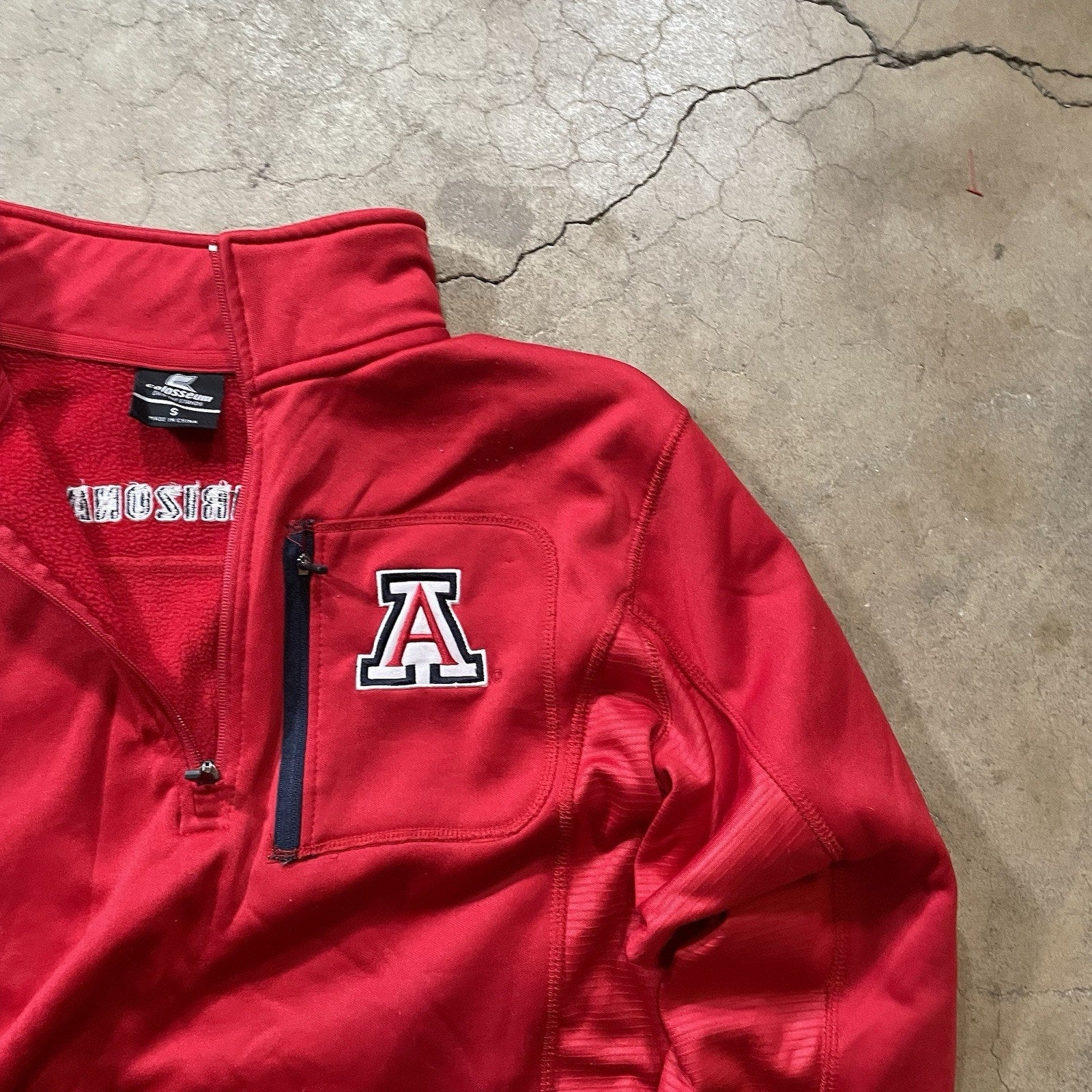 Men's Colosseum Red Arizona Wildcats Small Logo Quarter-Zip