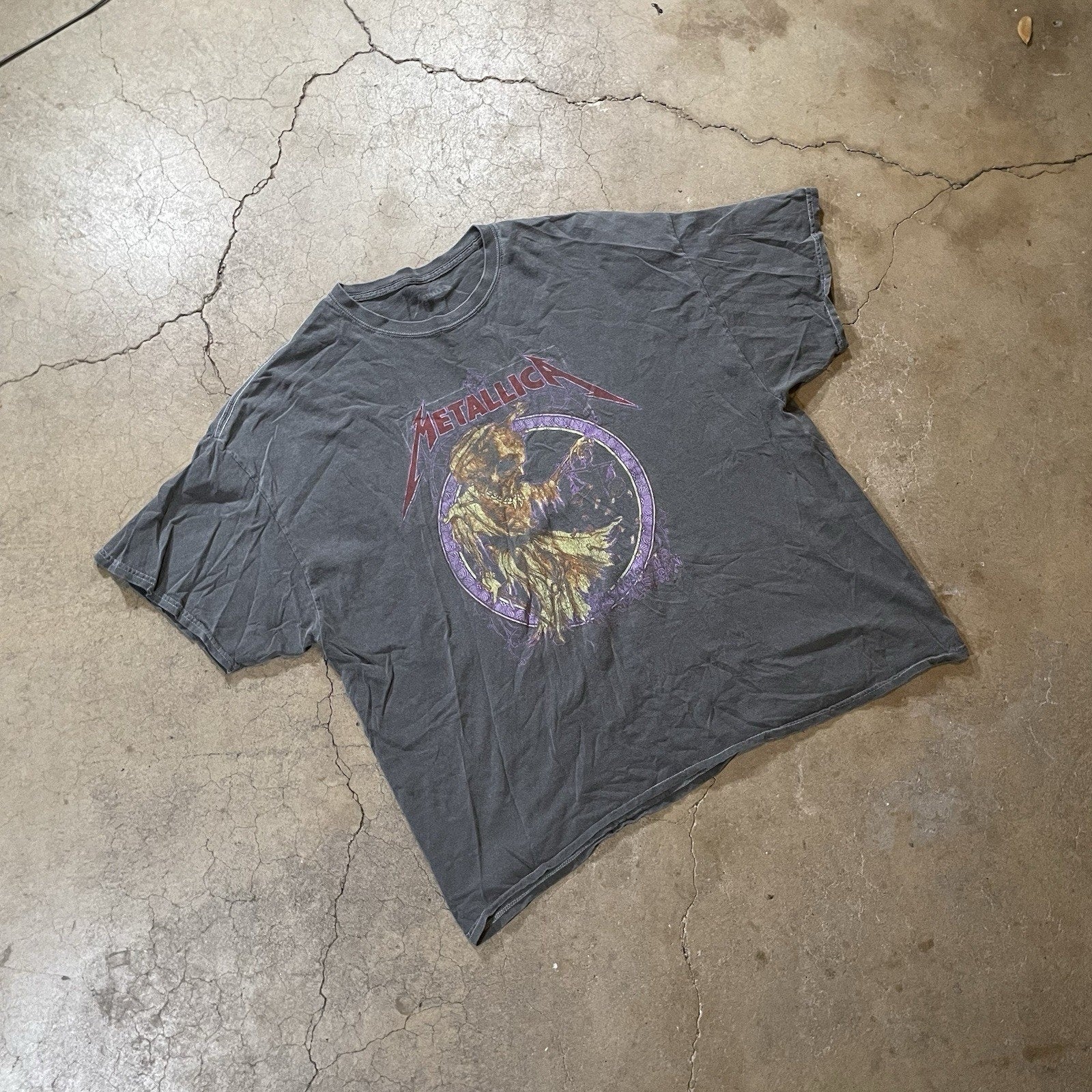 METALLICA AND JUSTICE FOR ALL BAND ROCK GREY TEE SHIRT SIZE XL