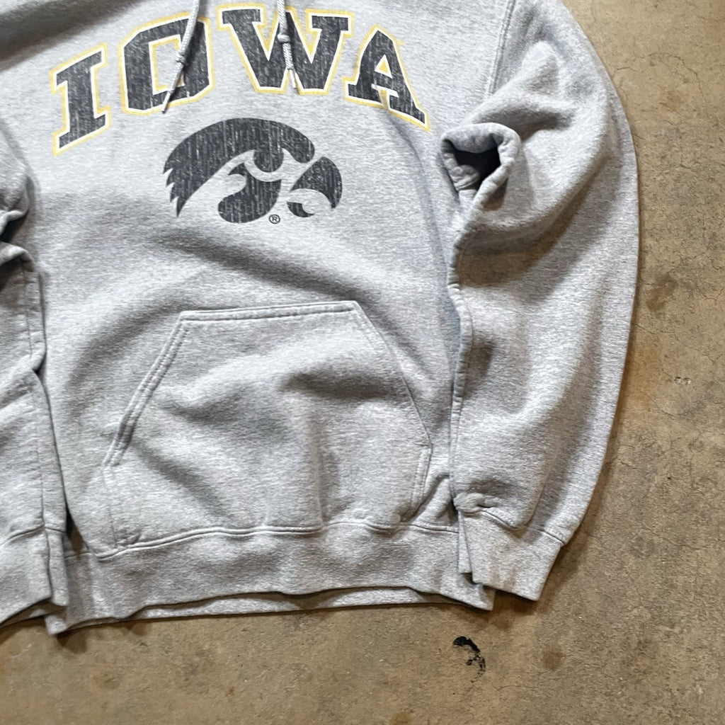 Vintage Iowa Hawkeyes Arch Logo Small Hoodie University