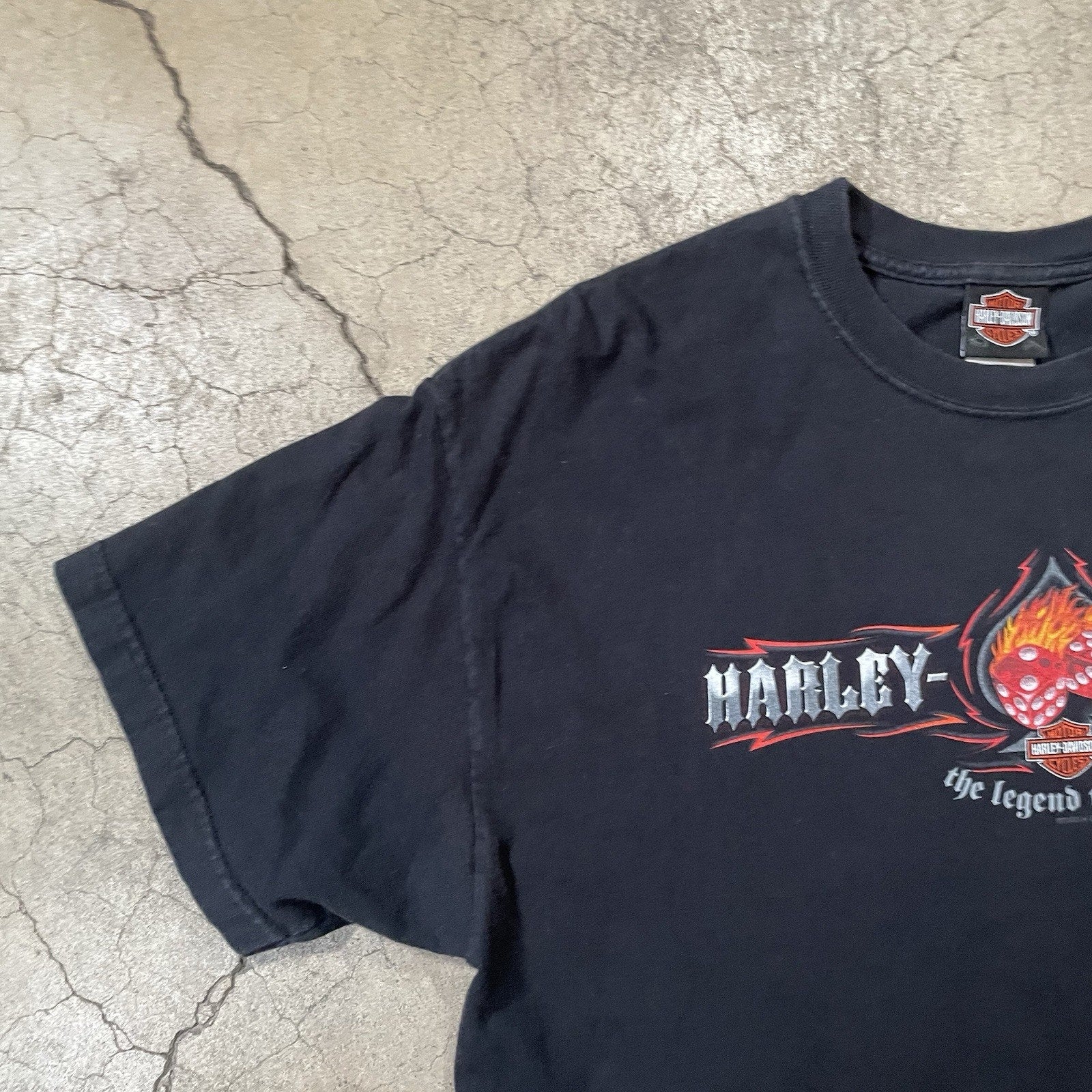 Y2K 2005 Harley Davidson Dice Double Sided Shirt Men’s Size XL