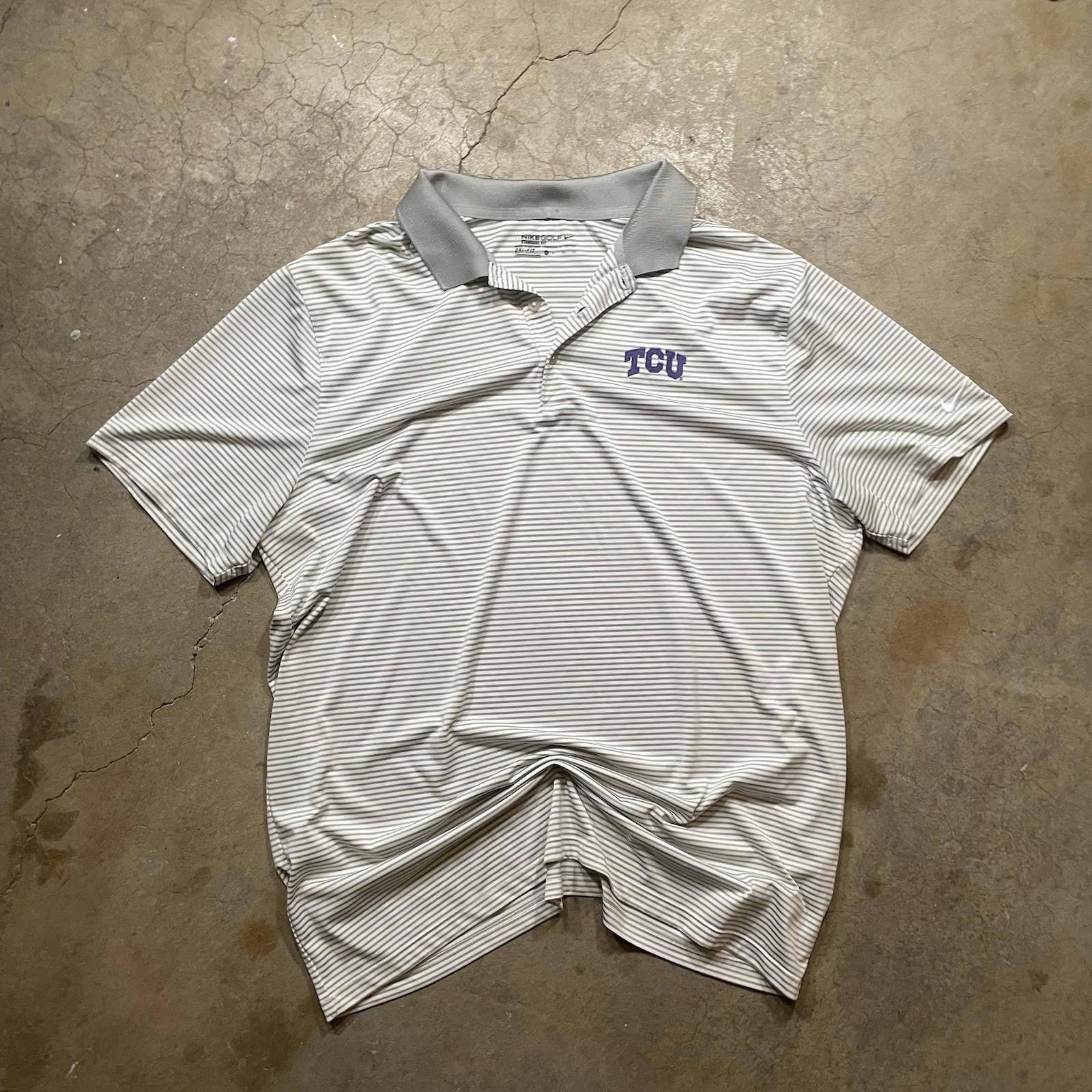 Men's Nike TCU Horned Frogs Short Sleeve Polo Shirt Sz XL