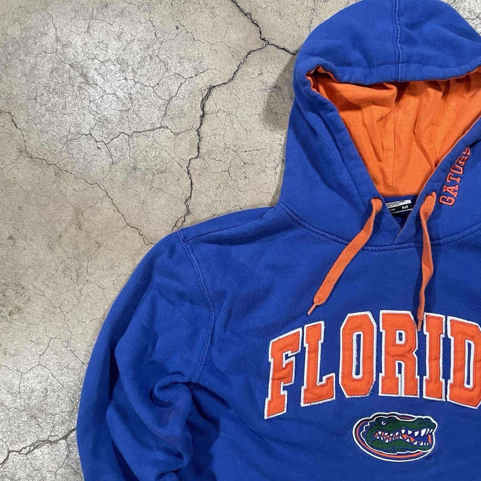 Florida Gators Stadium Athletics Hoodie Sweatshirt Mens Medium Blue Logo Y2K