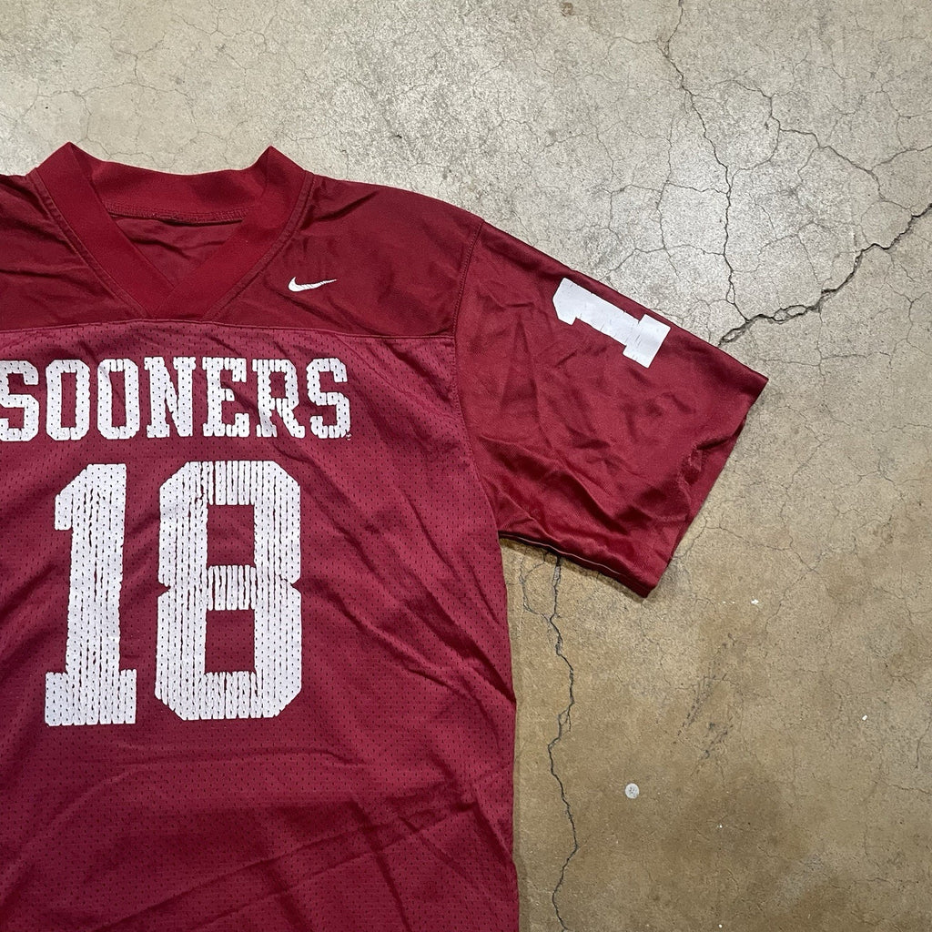 Vintage Nike Oklahoma Sooners Football Jersey #18 Mens M Red Jason White