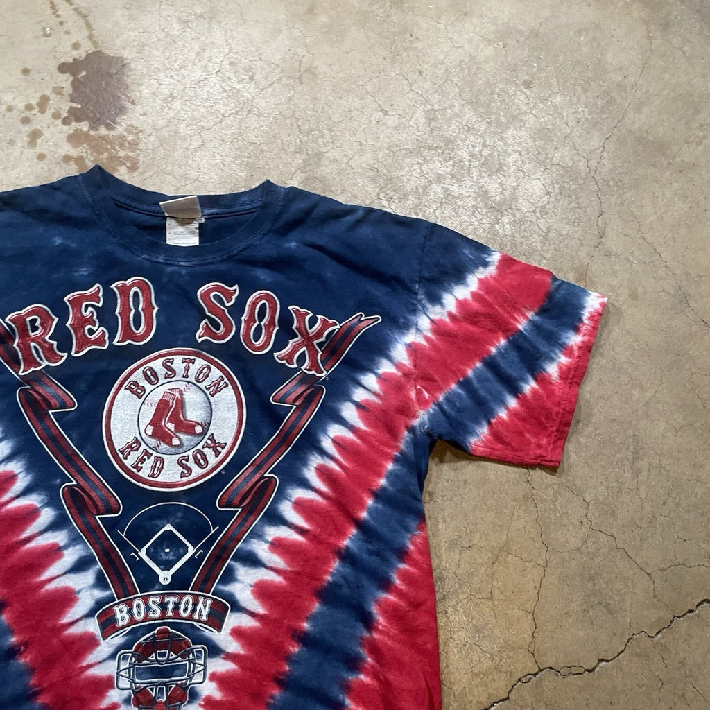 Boston Red Sox Tie-Dye T-Shirt - Liquid Blue MLB Graphic Tee - Large