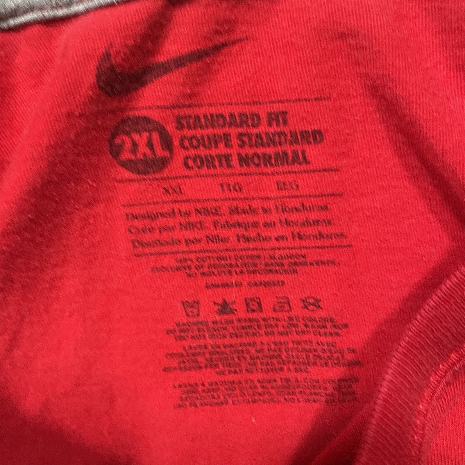 Nike Texas Rangers Baseball - Red T-Shirt - Men's 2XL - Casual, Graphics -