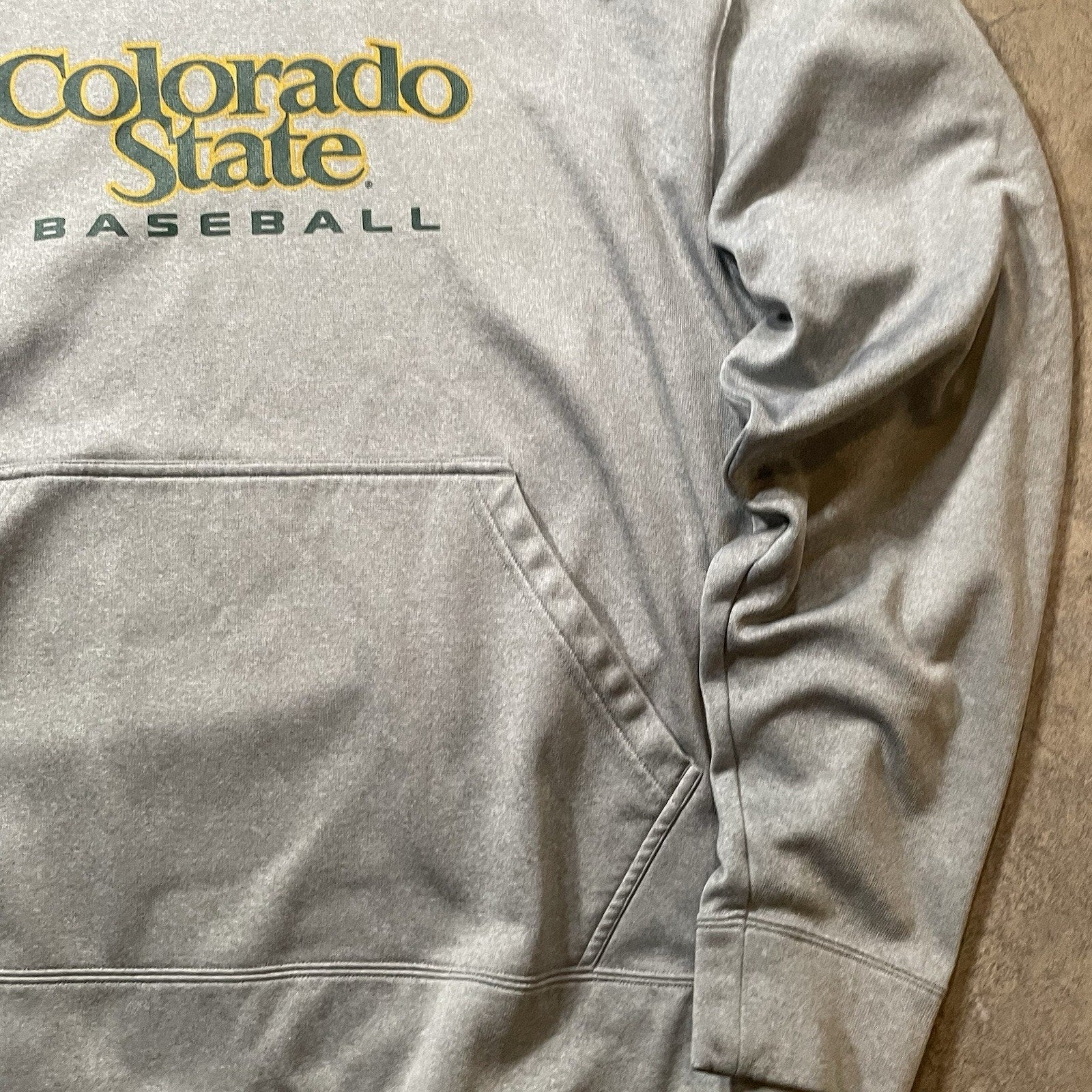 Men's Colorado State Under Armour Baseball Hoody in Green M