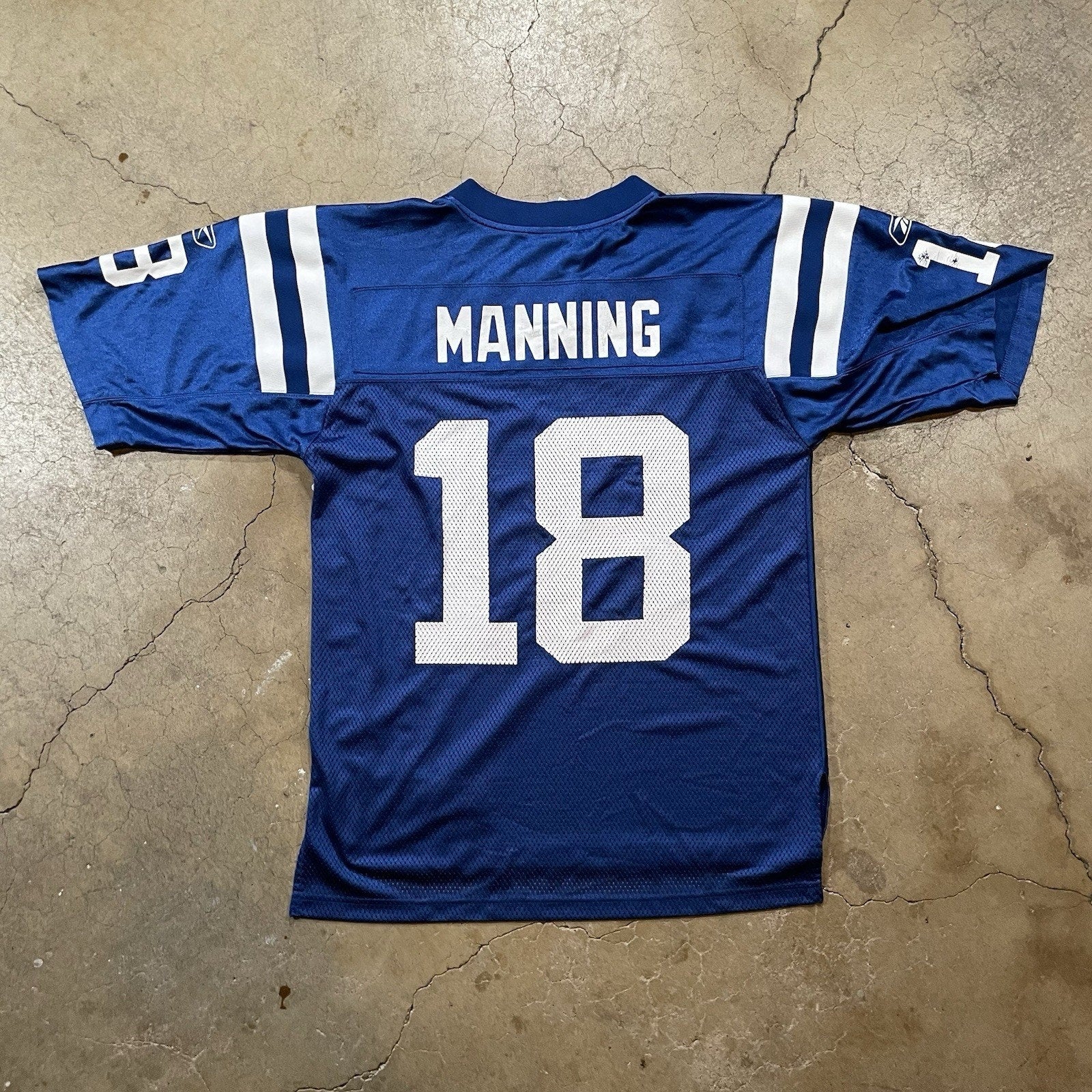 Reebok On Field Peyton Manning NFL Jersey Mens S Blue Indianapolis Colts