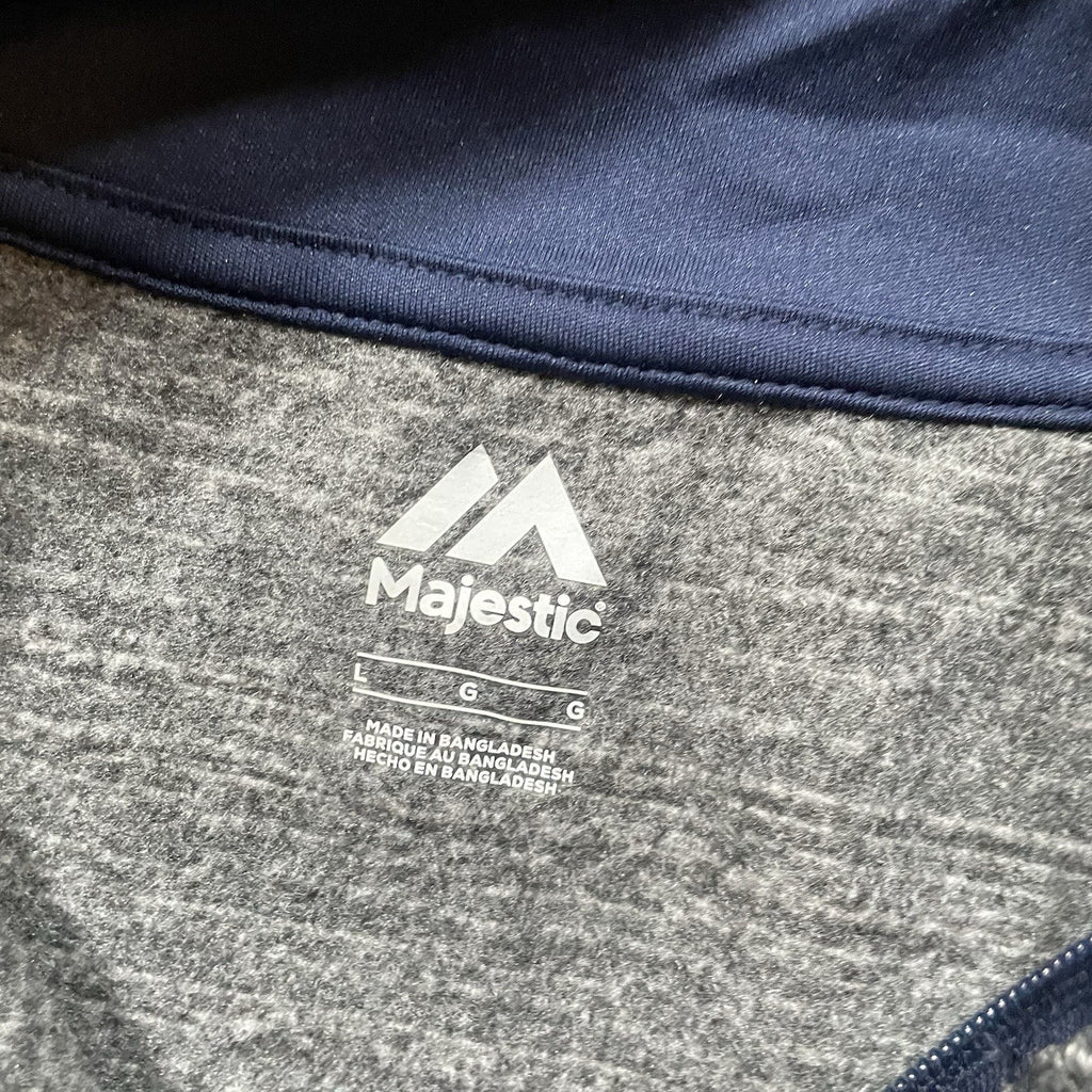 Atlanta Braves Quarter Zip Pullover Grey MLB Men’s L