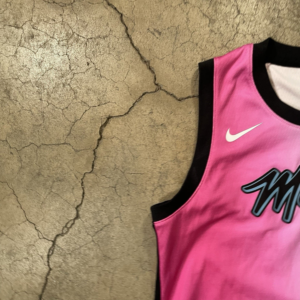 NBA Basketball Miami Heat Jersey Jimmy Butler Men Large 48 Miami Vice Electric