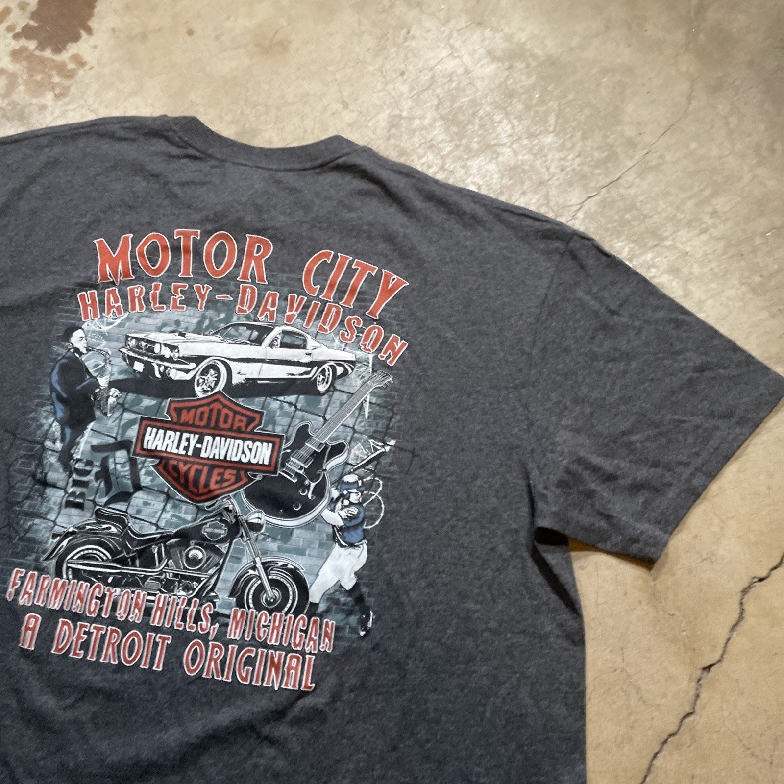 Harley Davidson T-Shirt 2XL Biker 2 Sided