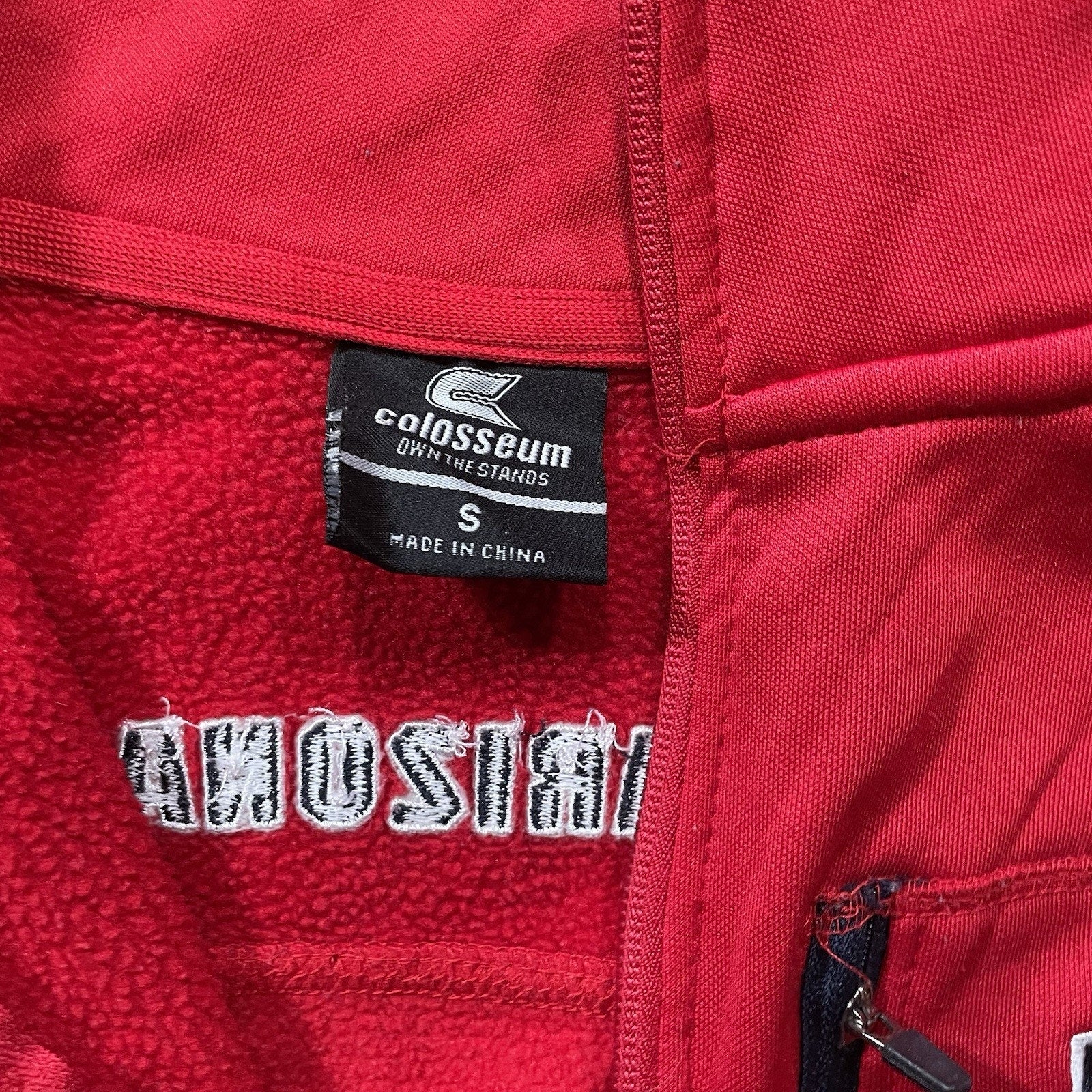 Men's Colosseum Red Arizona Wildcats Small Logo Quarter-Zip