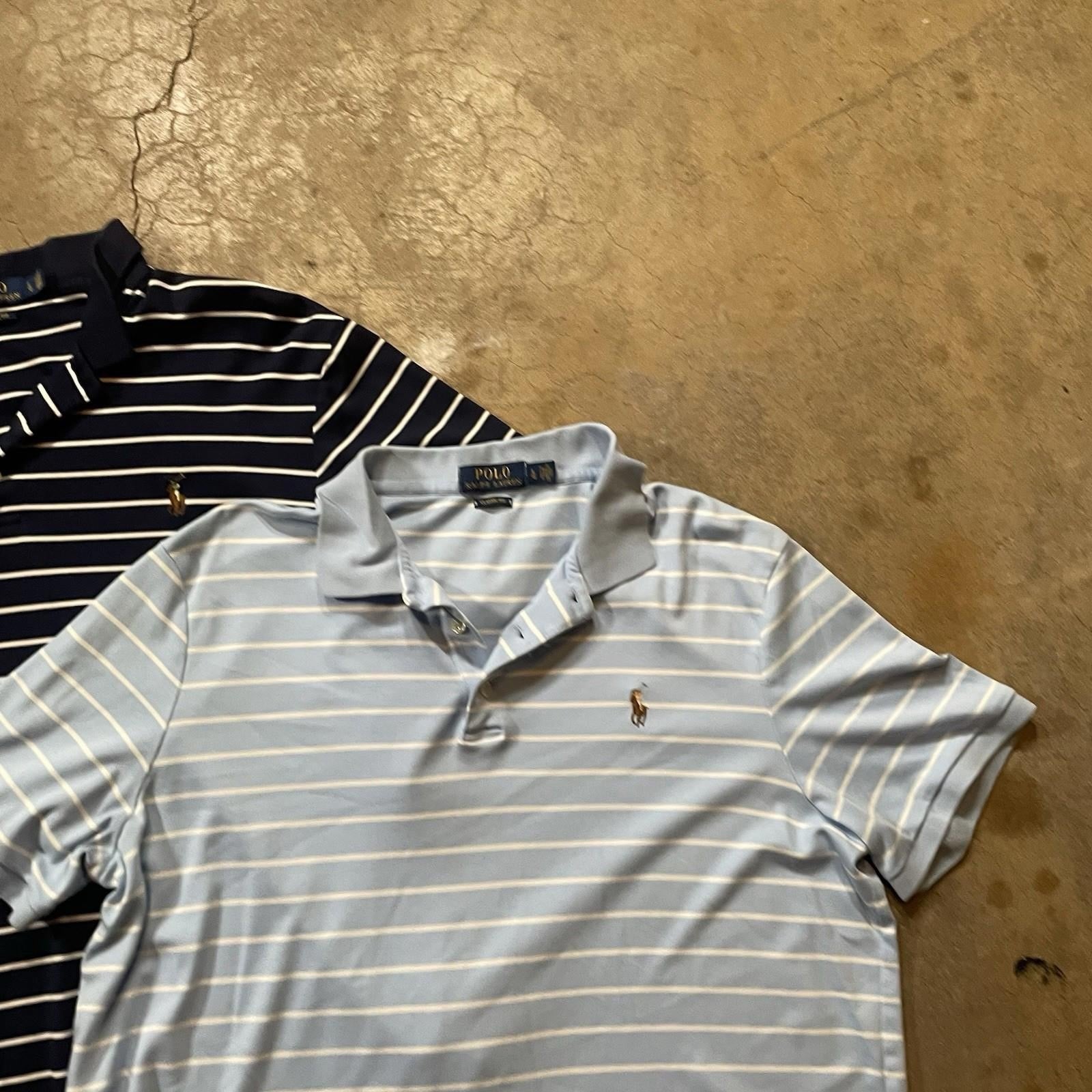 X2 Polo Ralph Lauren Pony Short Polo Shirt Men's Large DUO