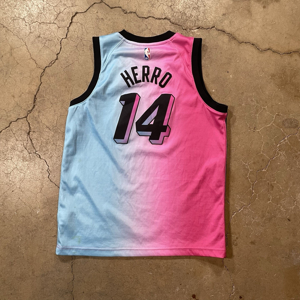 NBA Basketball Miami Heat Jersey Jimmy Butler Men Large 48 Miami Vice Electric