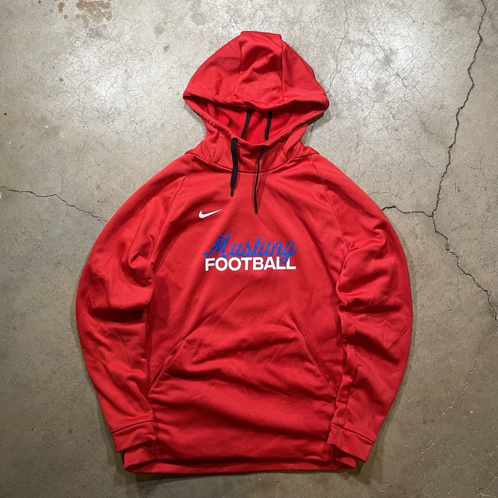 SMU Hoodie Adult Size Large Mustangs Sweatshirt Red Nike