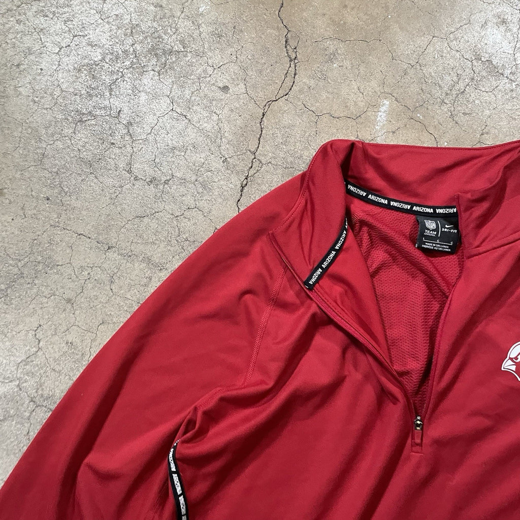 Arizona Cardinals Nike Fleece Mens Large 1/4 Zip Red NFL Pullover